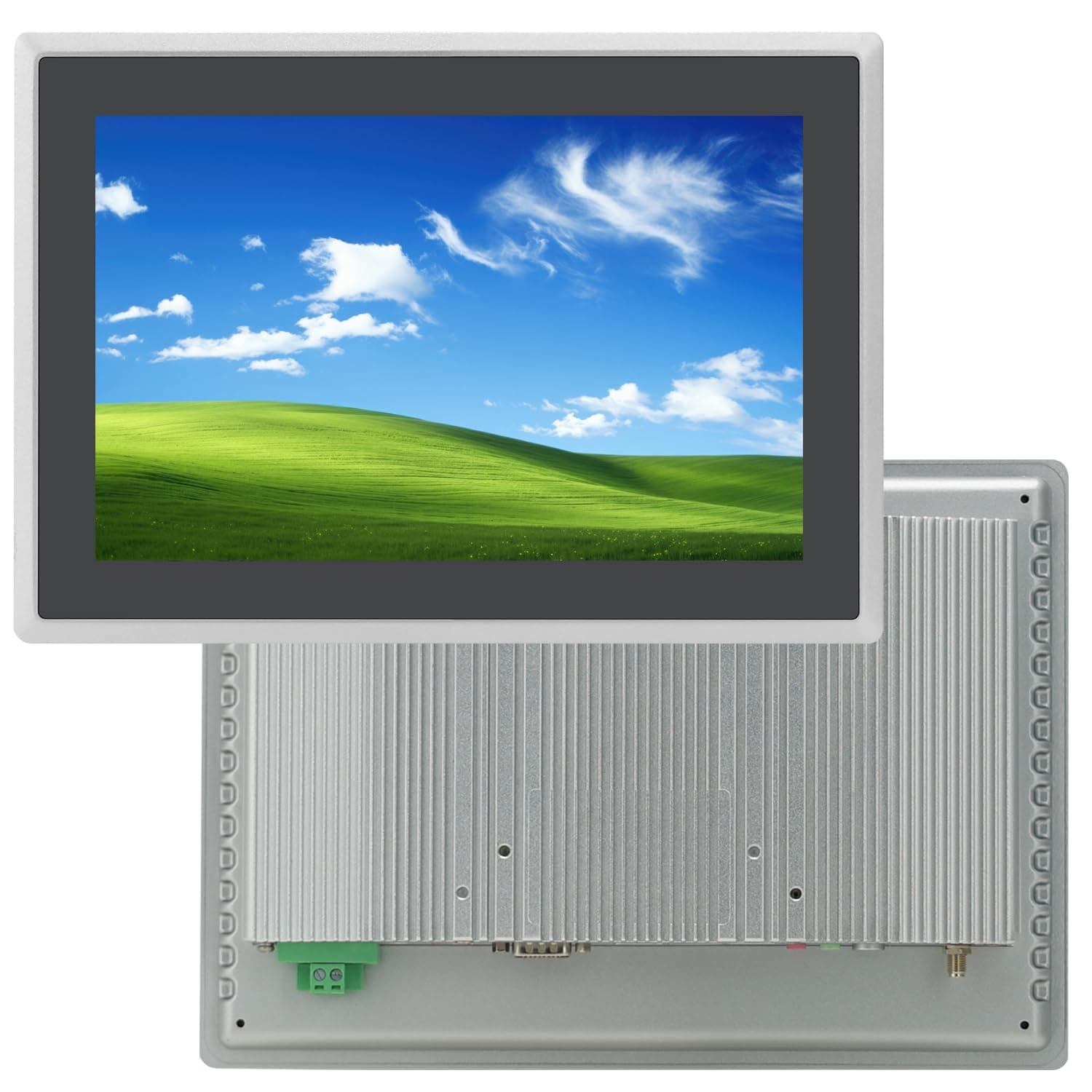 10.1 inch Capacitive Multi-Touchscreen Industrial Embedded Win-10 PC Monitor, IP65 Screen with 10 Points Touch Display, i5+RAM 8G+256G SSD, Integrated Phoenix2pin, HD-MI-Out & USB Ports