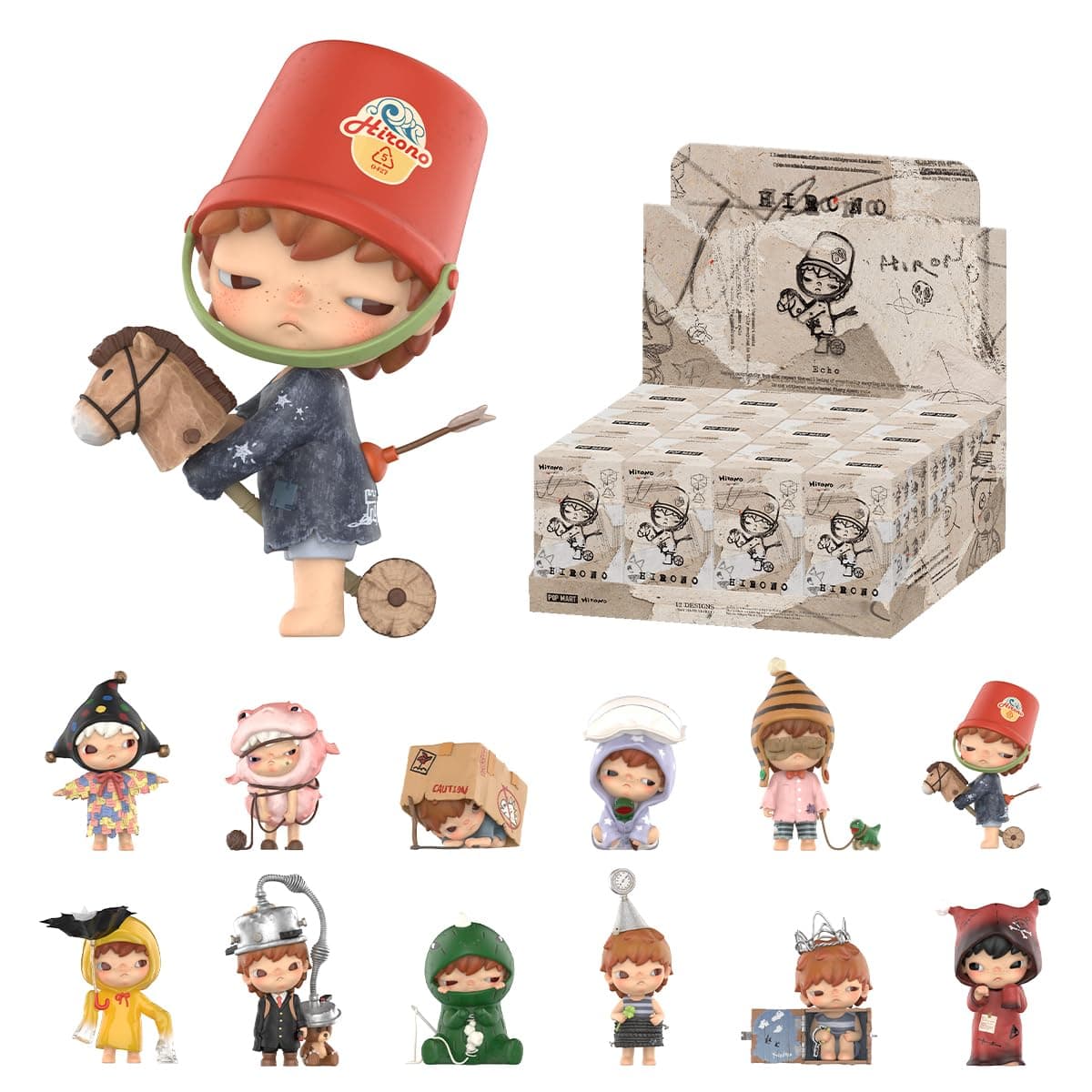POP MART Hirono Echo Series Figures Whole Set 2.5 inches Articulated Character Premium Design Gifts for Women Fan-Favorite Chic Art Toy Figure