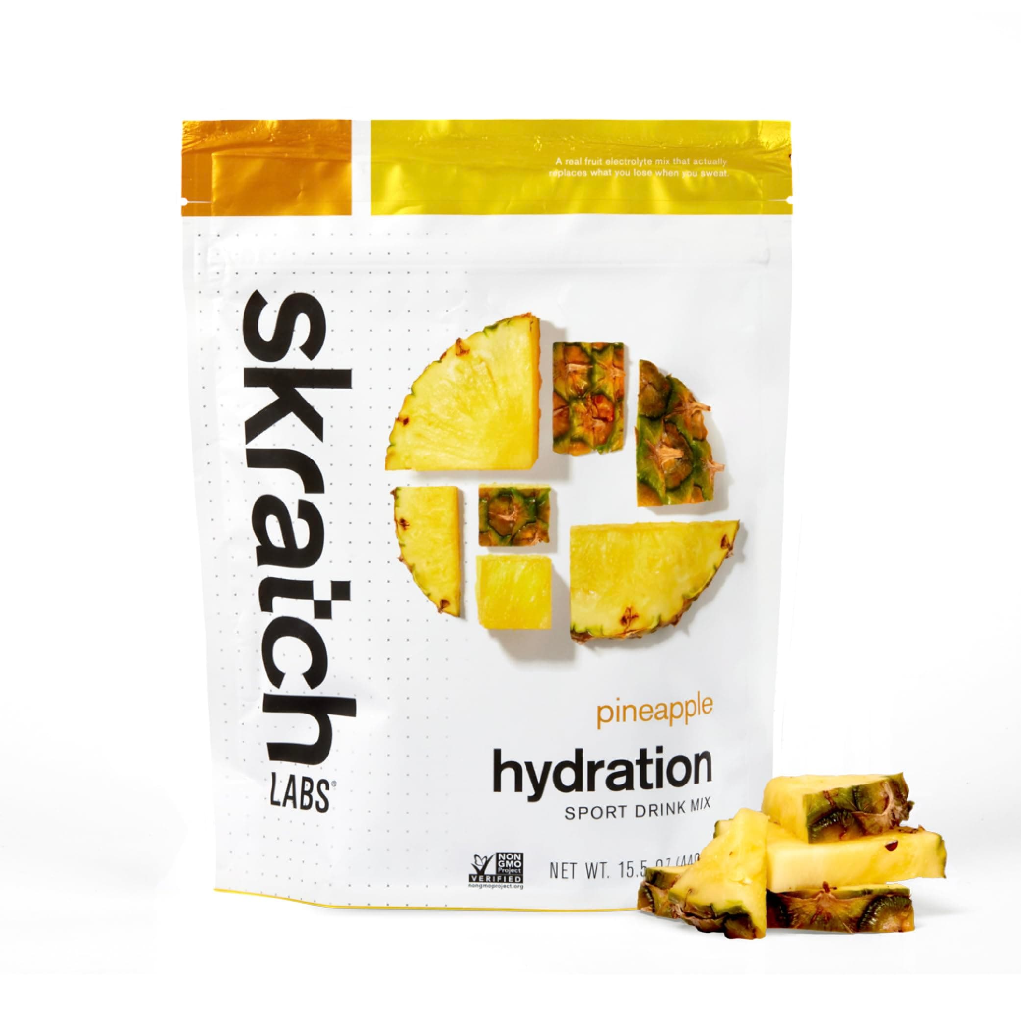 Skratch Labs | Sport Hydration Powder Drink Mix | 20 Servings | Electrolyte Powder Exercise, Endurance and Performance | Non-GMO, Vegan, Gluten Free (Pineapple)