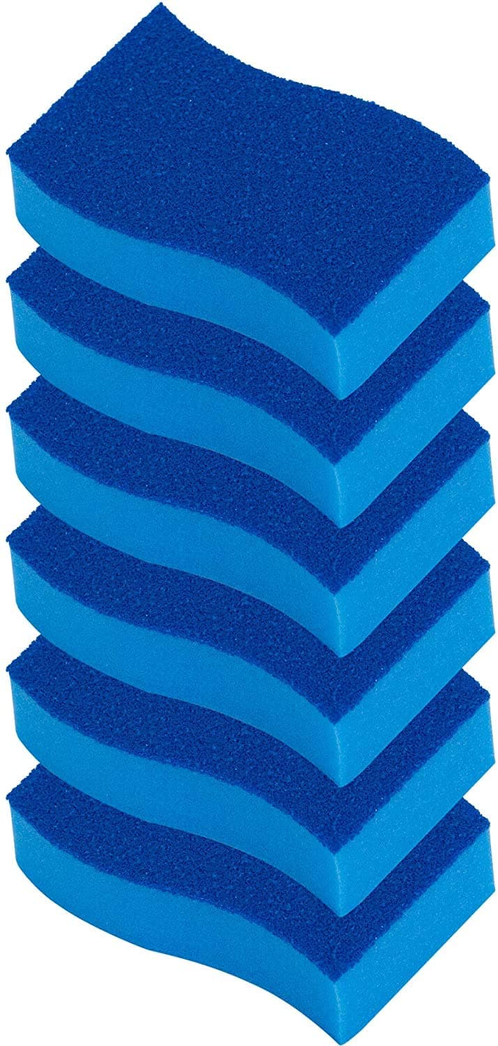 ELITRA Antimicrobial Non-Scratch Scrubber Cleaning Sponge - Blue - 6 Pack
