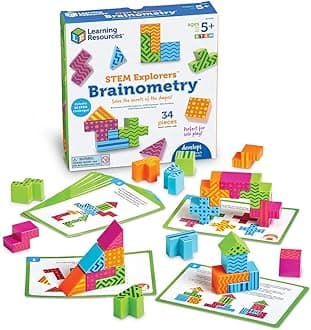 Learning Resources STEM Explorers Brainometry, Ages 5+, STEM Puzzle Game, Critical Thinking Toy, Gifts For Kids