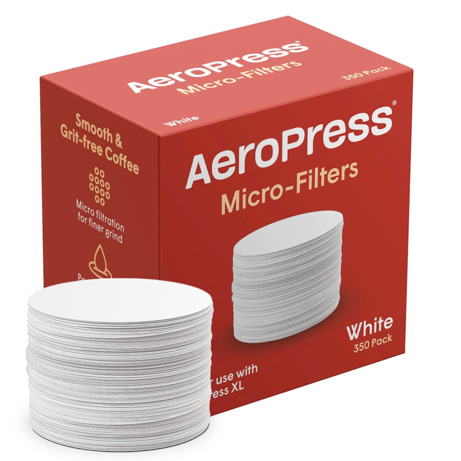 AeroPress Filter Papers, Pack of 350, White