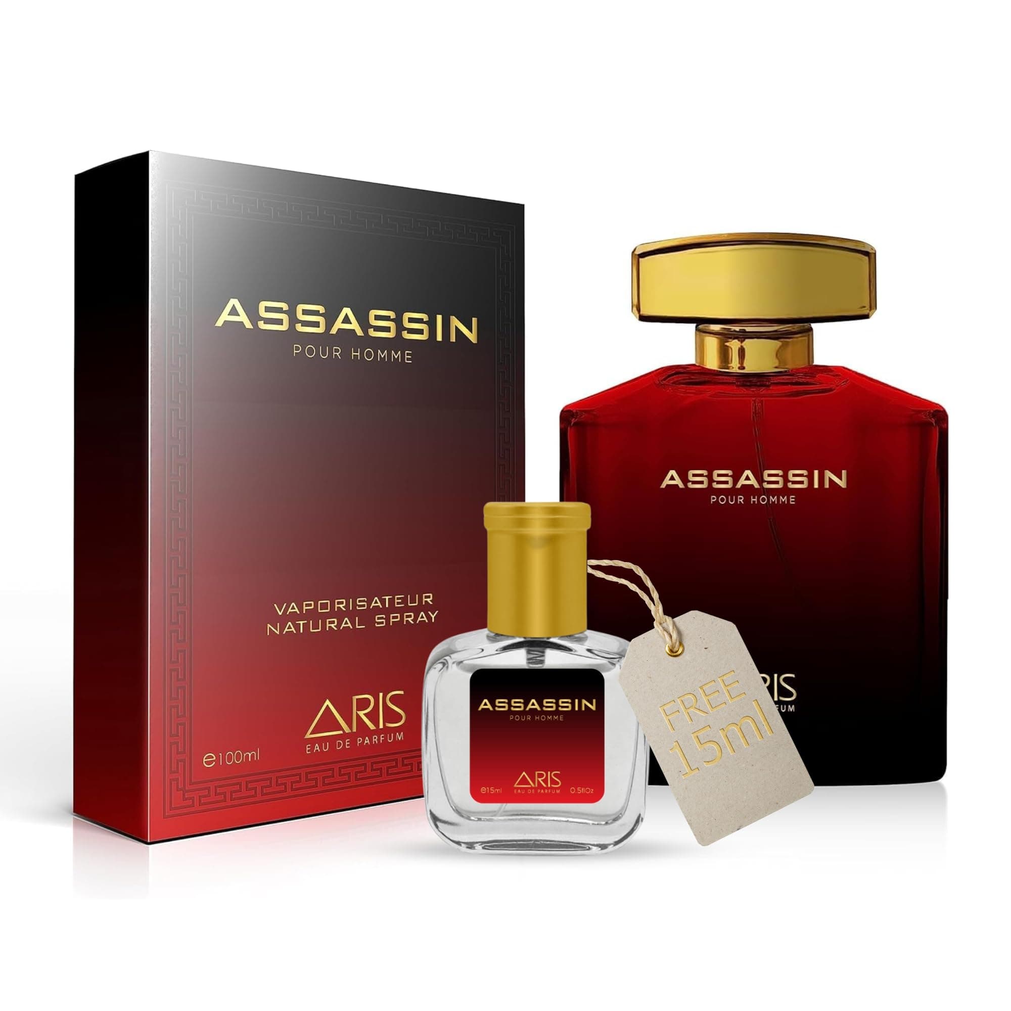 Assassin by ARIS Eau de Parfum for Men – Long-Lasting Musk and Wood Fragrance – 100ml Cologne Spray for Daily Wear – Men’s Perfume Comes with Extra 15ml Sample (Random Scent Included)
