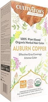 Cultivator's Organic Hair Dye - Ammonia-Free Natural Powder for Women and Men (Auburn Copper) - 100g