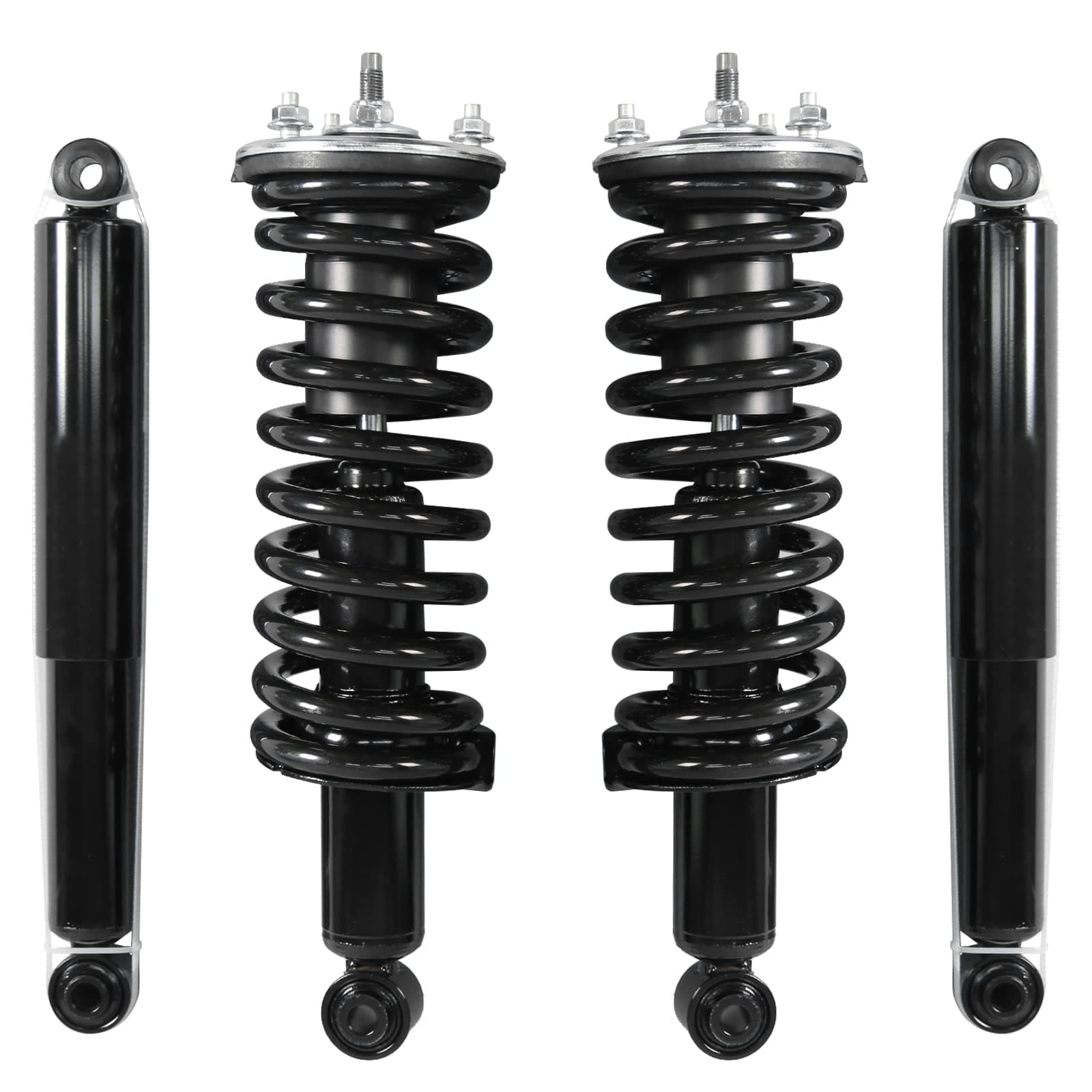 Front & Rear Struts Shock Absorbers Assemblies with Coil Springs Replacement for 2005-2018 Nissan Frontier 371102 345067 37273