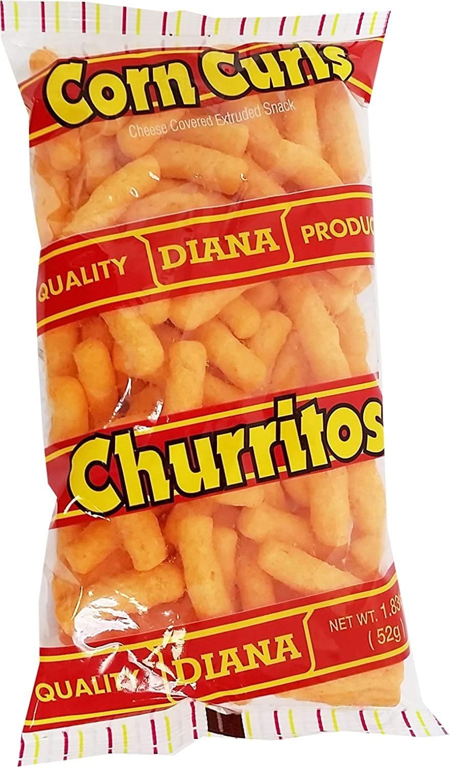 Prodiana Corn Curl Snack 1.83 oz - Churritos (Pack of 6)