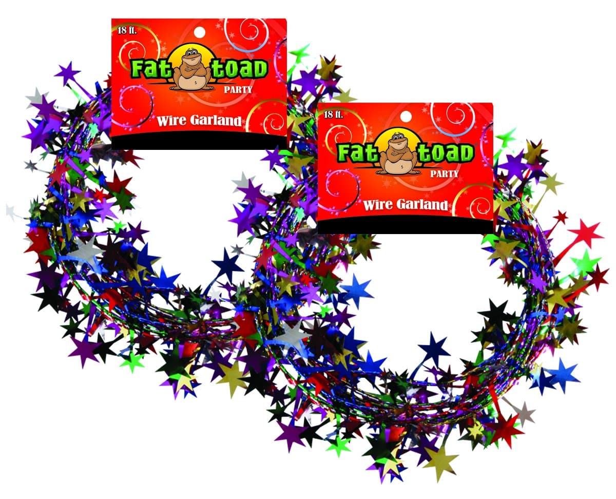 Garland Stars Multi-Color 18 Foot 2 Pack, Fat Toad