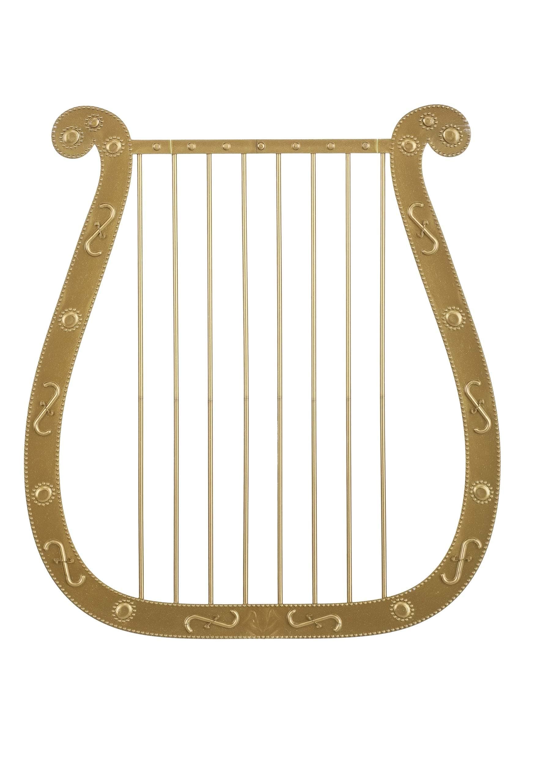Fun Costumes Gold Harp Accessory Standard