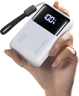 INIU Power Bank P62-E1 (Mobile Bank, 20,000 mAh, 65 W), Ultra Compact Size, Large Capacity, Rapid Charging, USB-C Input/Output Ports, PSE Certified, 3 Devices Simultaneously Charging, Mobile Battery,