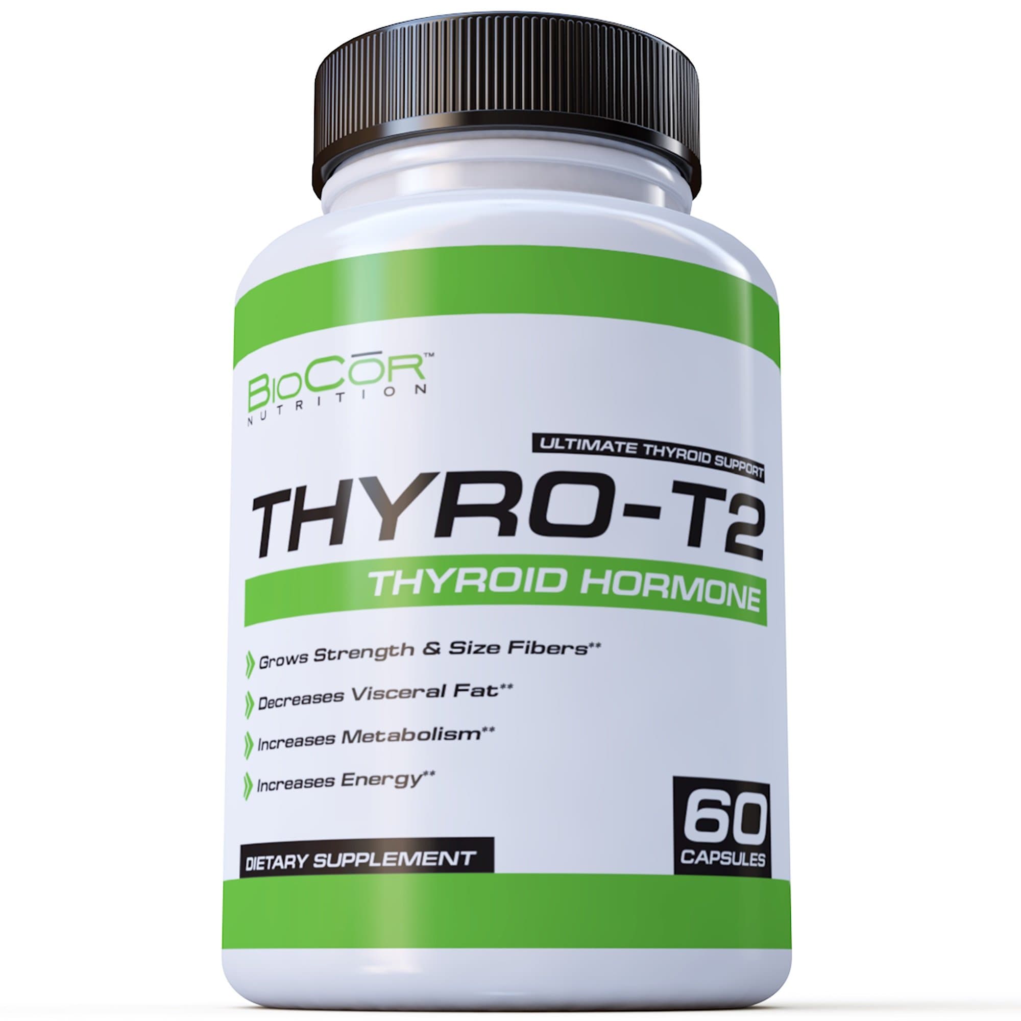 Thyro-T2 Thyroid Hormone Fat Burner Supplement - Boost Metabolism and Lose Weight (60 Capsules - 1 Month Supply)