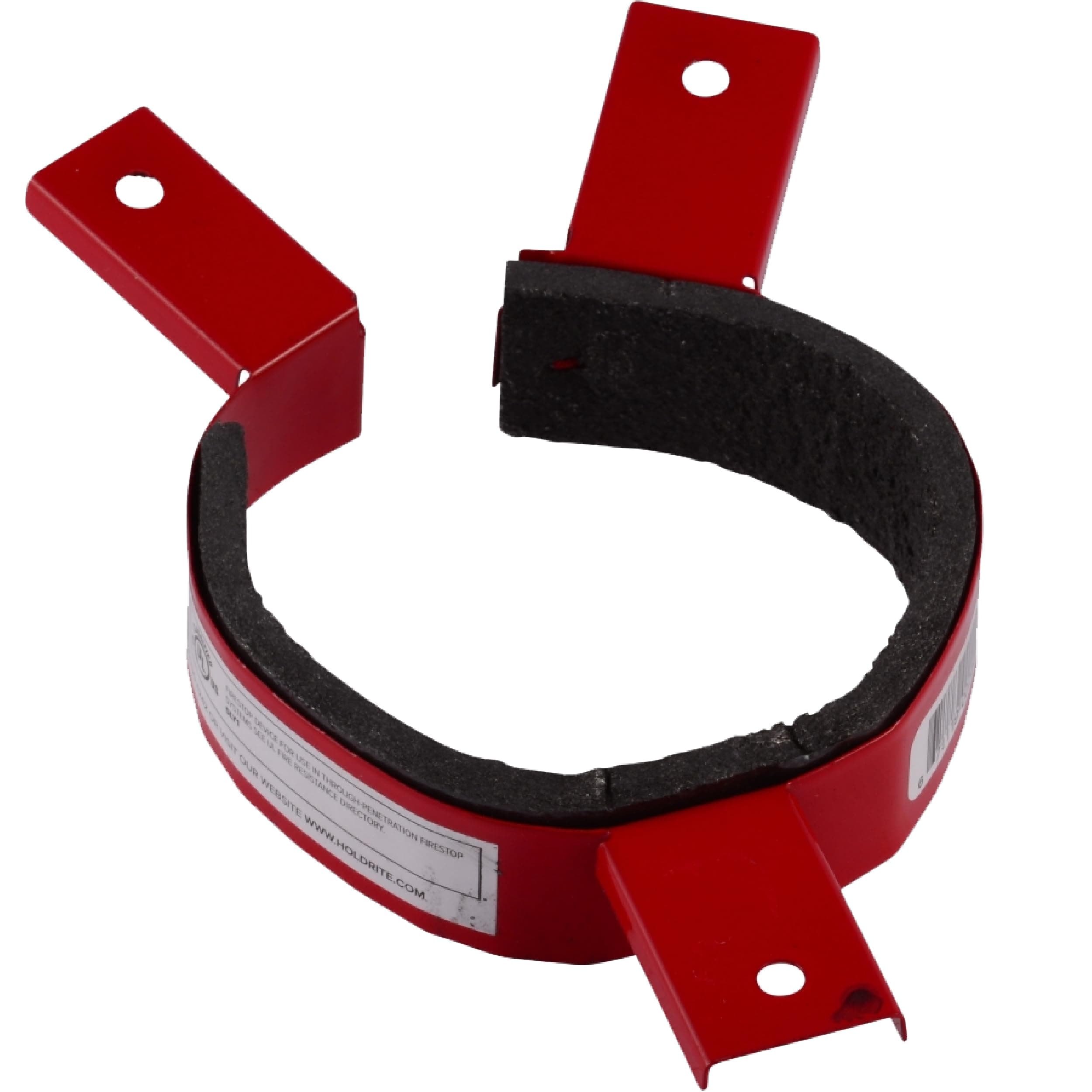HoldRite HydroFlame 2 Inch Firestop Pipe Collar, PVC, CPVC, FRPP, ABS, PVC/ABS, HF-PC-0200