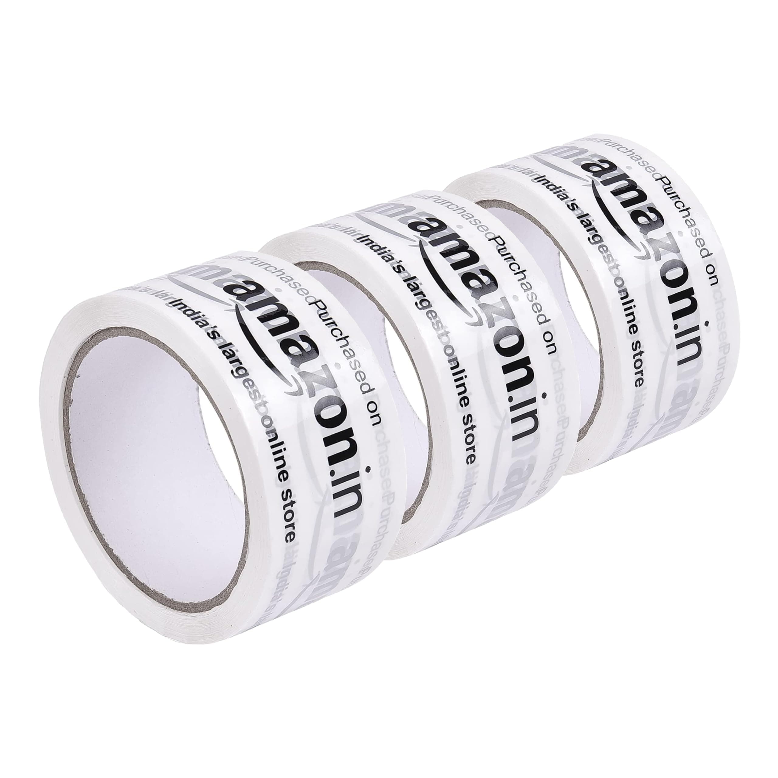 Amazon Printed Packing Material Tape (White, Pack of 3)