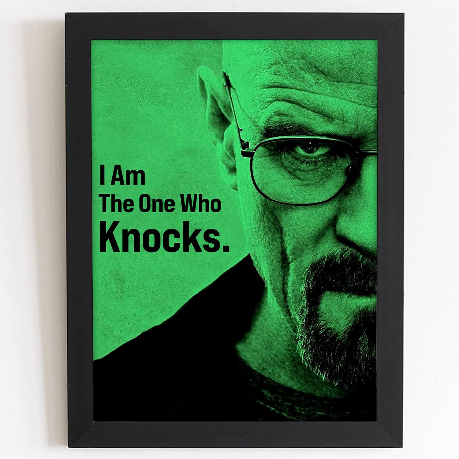 Craftolive Breaking Bad Walter I Am The One Who Knocks Dialogue Inspired Poster with Frame for Wall Decor, Room Decor, Home Decor, Gift Framed Poster, Wall Frame