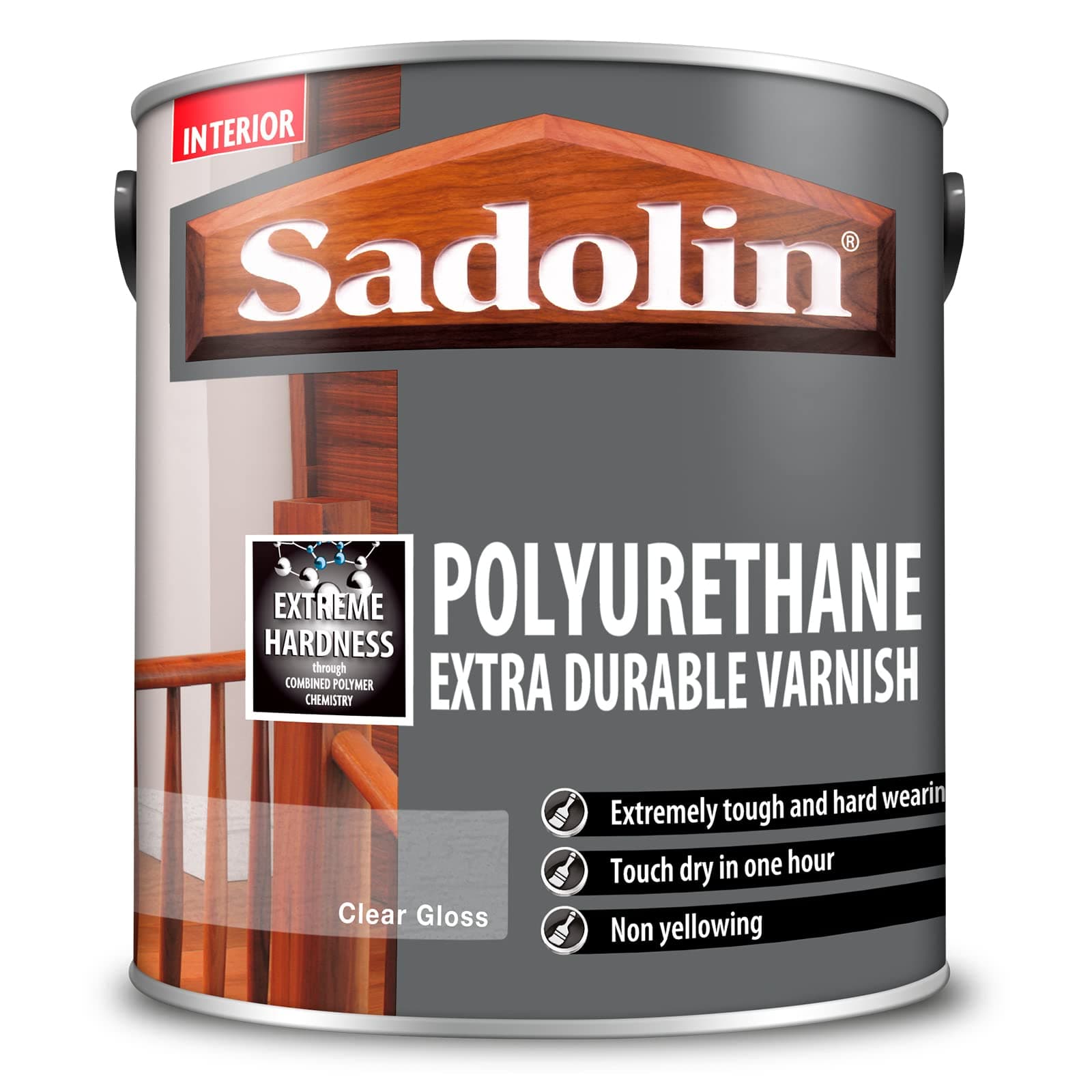 Sadolin Polyurethane Extra Durable Varnish Clear Gloss 2.5 L