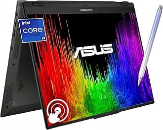 ASUS Vivobook S 16 Flip 16" WUXGA Touchscreen Laptop, Intel 14Cores i9-13900H, 1080p Webcam, Harman/Kardon, Wi-Fi 6E, Backlit KB, Win 11H, w/Pen (24GB RAM | 2TB SSD+Pen)