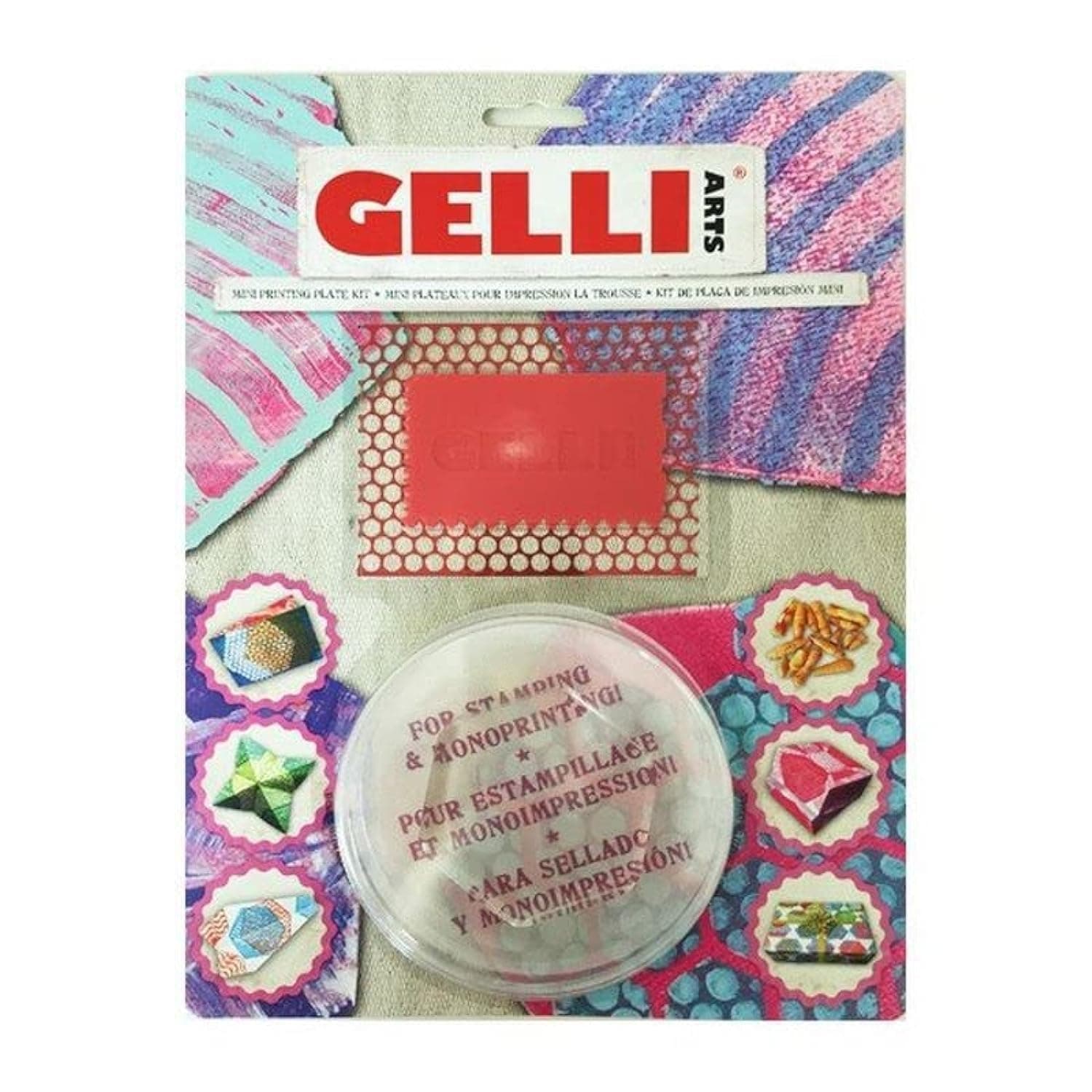 Gelli Arts Hexagon Printing Plate Mini Kit, Multicoloured