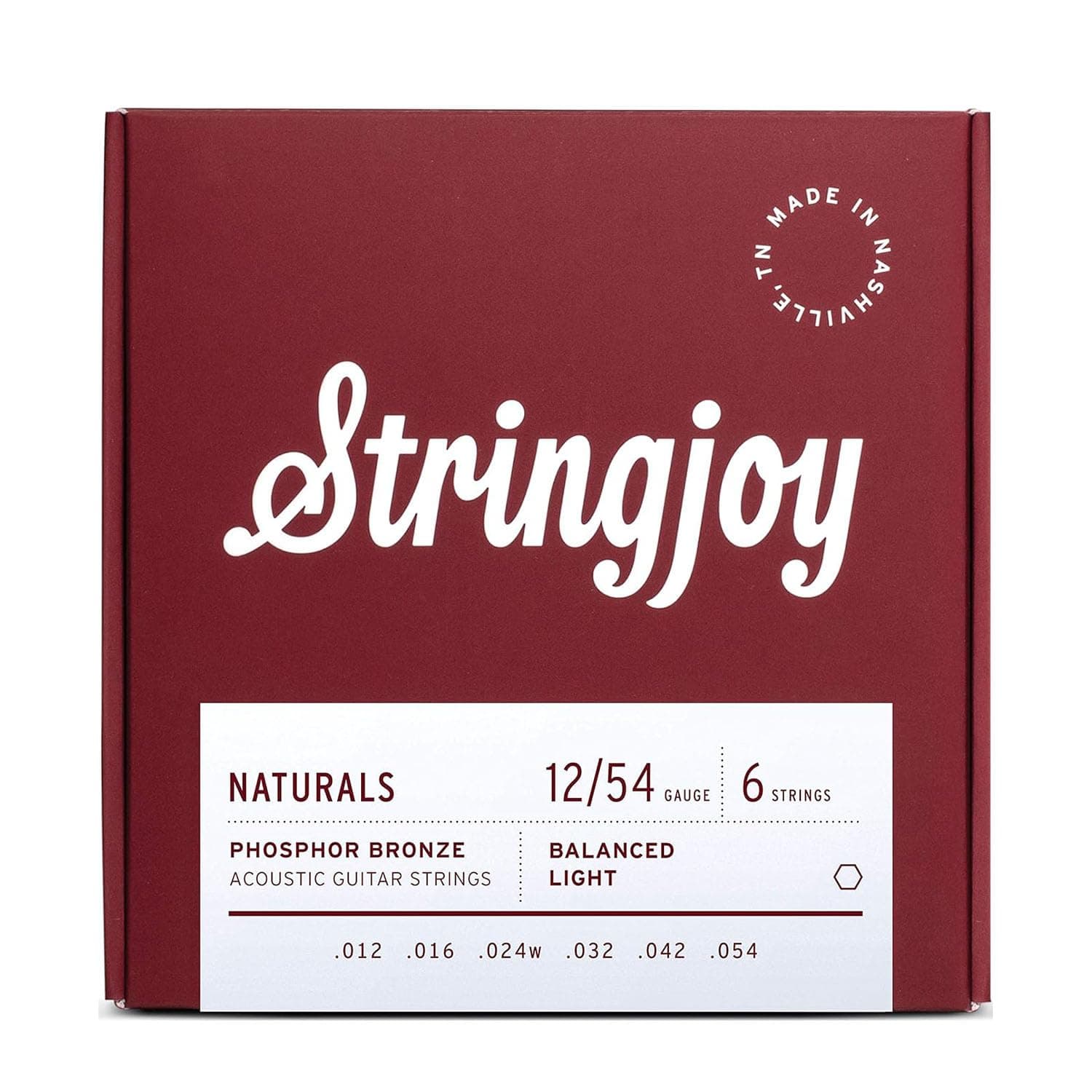 - Naturals 12-54 Balanced Light Gauge guitar strings – Phosphor Bronze Acoustic Guitar Strings - Balanced Tension & Optimal Tone for Lead, Rhythm, or Fingerstyle, Acoustic 6 String Set, 1-Pack