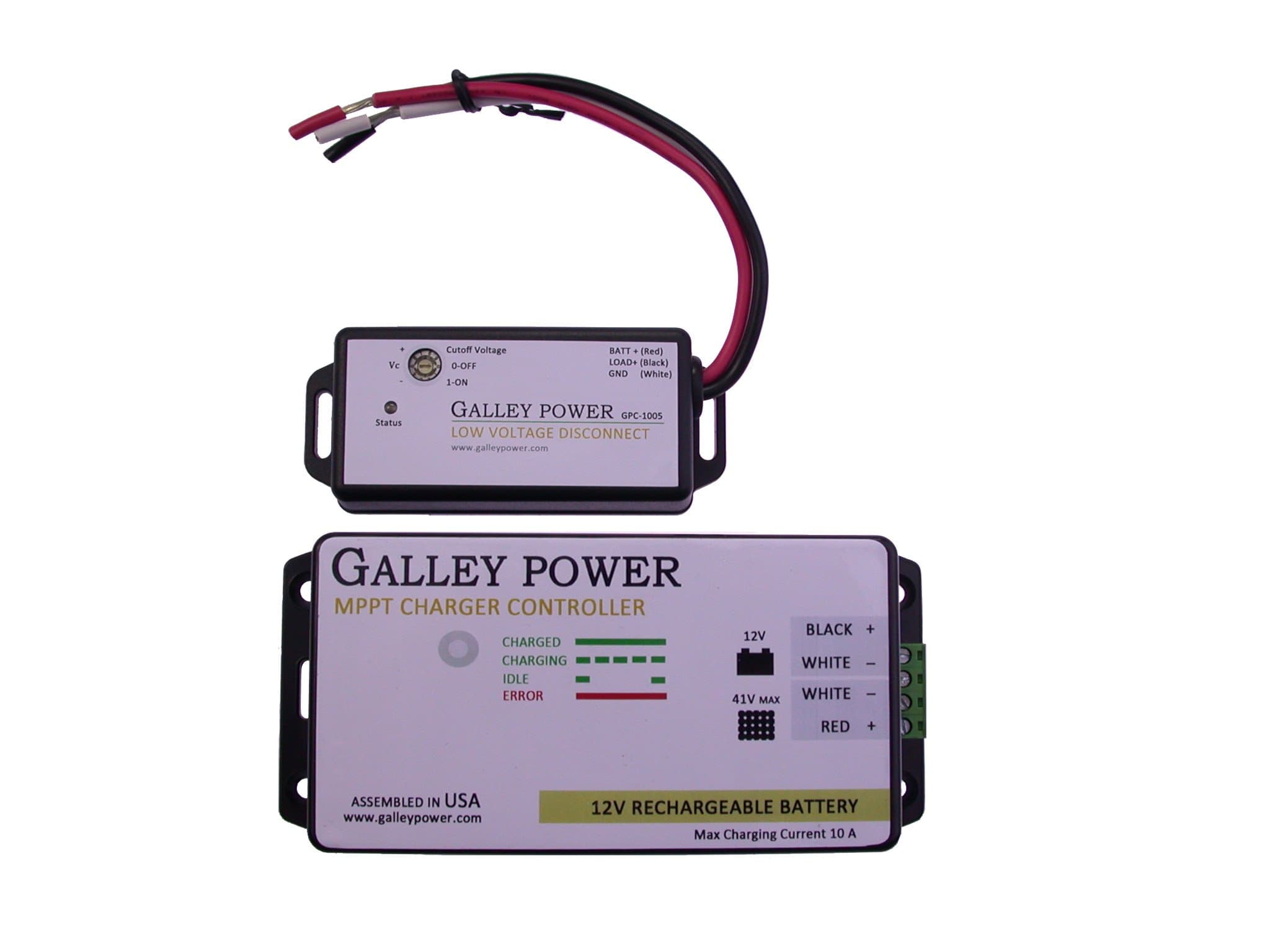12V/10A MPPT Solar Charge Controller with Low Voltage Disconnect Combo