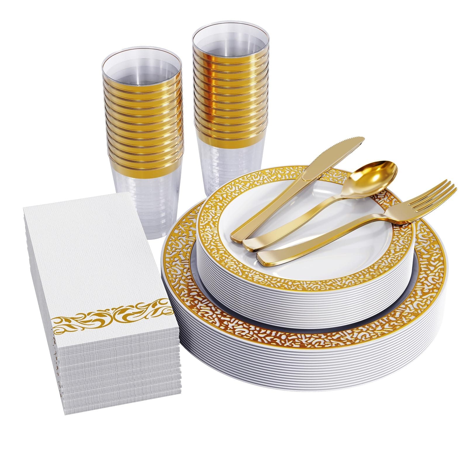 Gold Lace Dinnerware Set