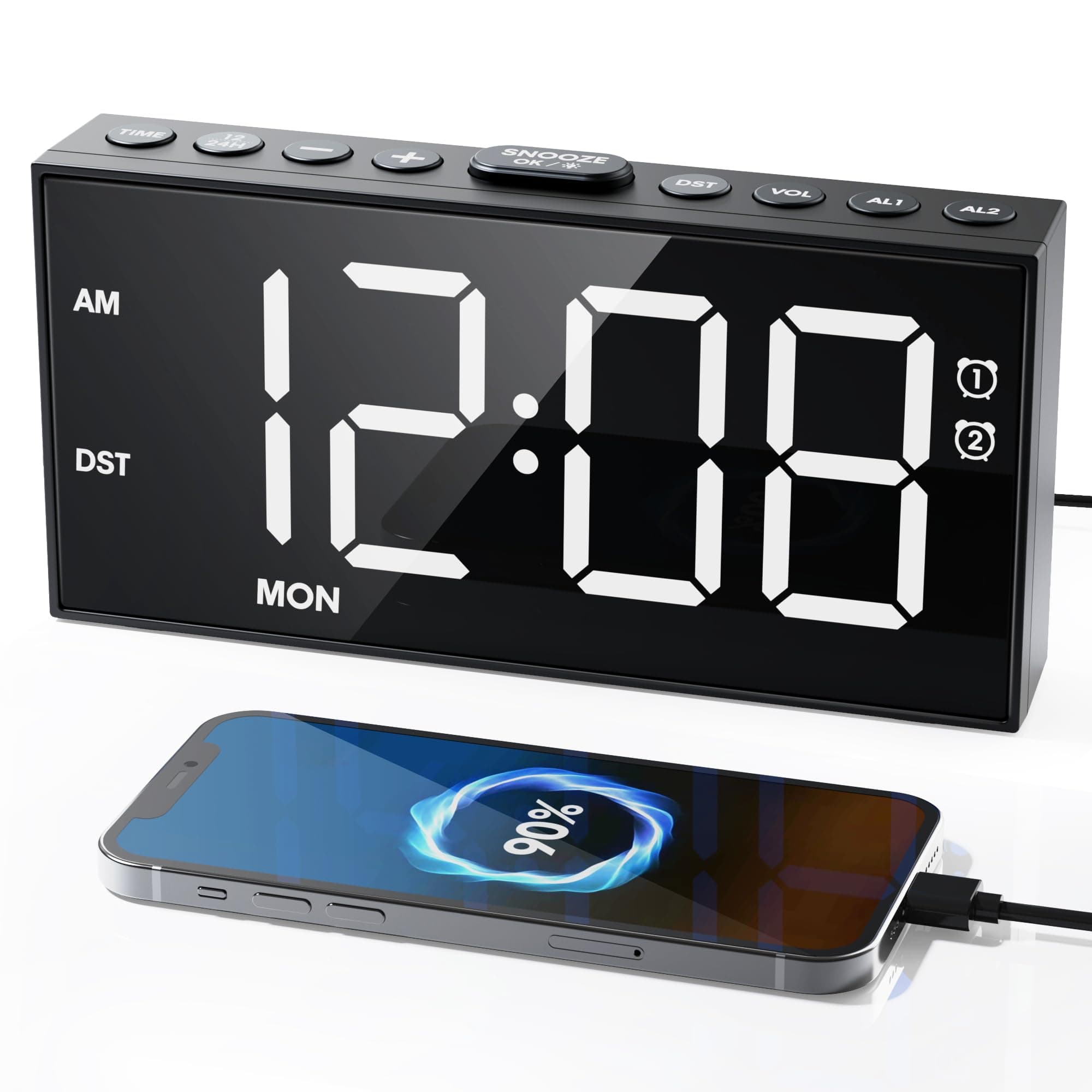 Roxicosly Alarm Clock White