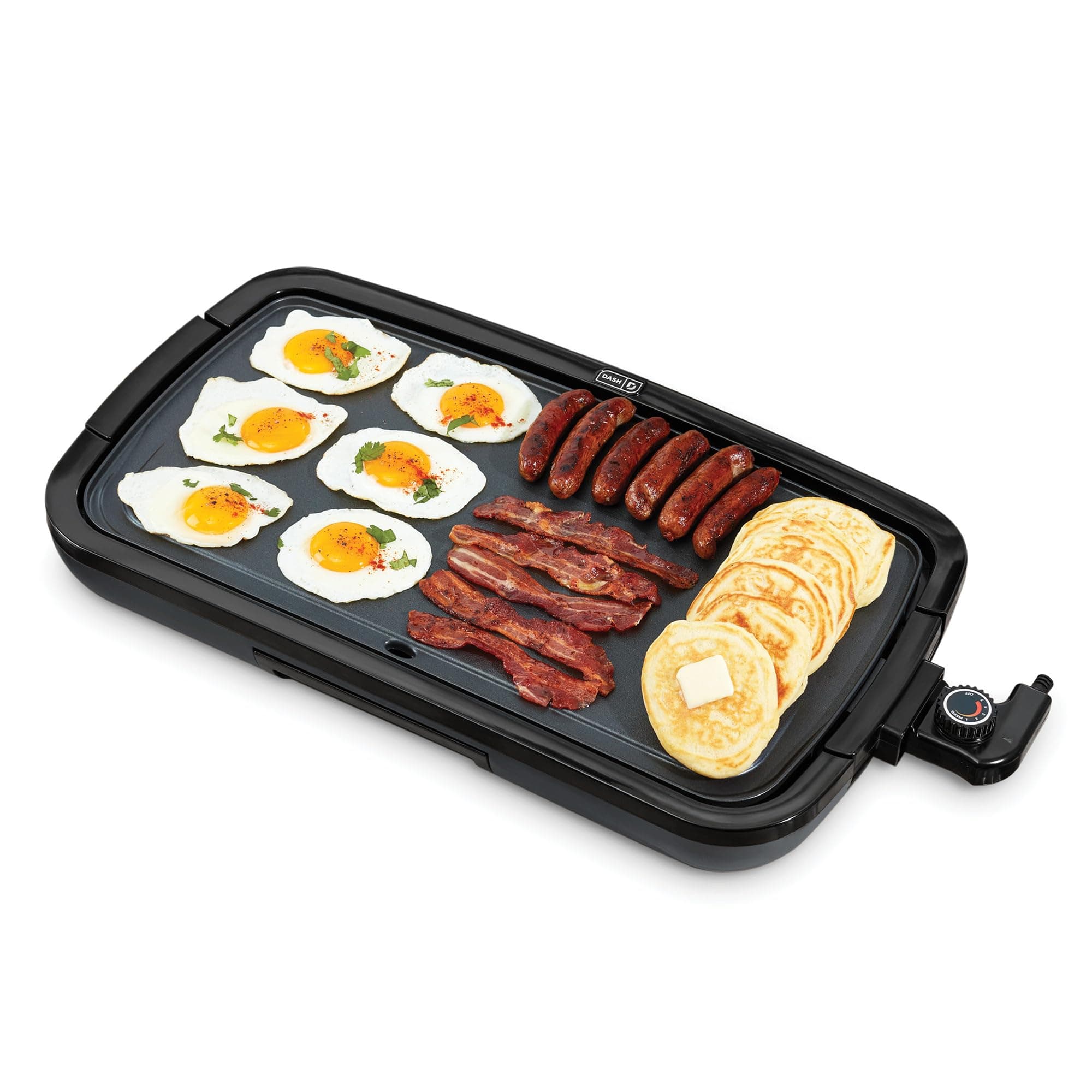Everyday Electric Griddle - Indoor Griddle for Versatile Cooking - Features Quick-Heating, Anti-Slip Feet, and Removable, Nonstick Plate - Cool Gray