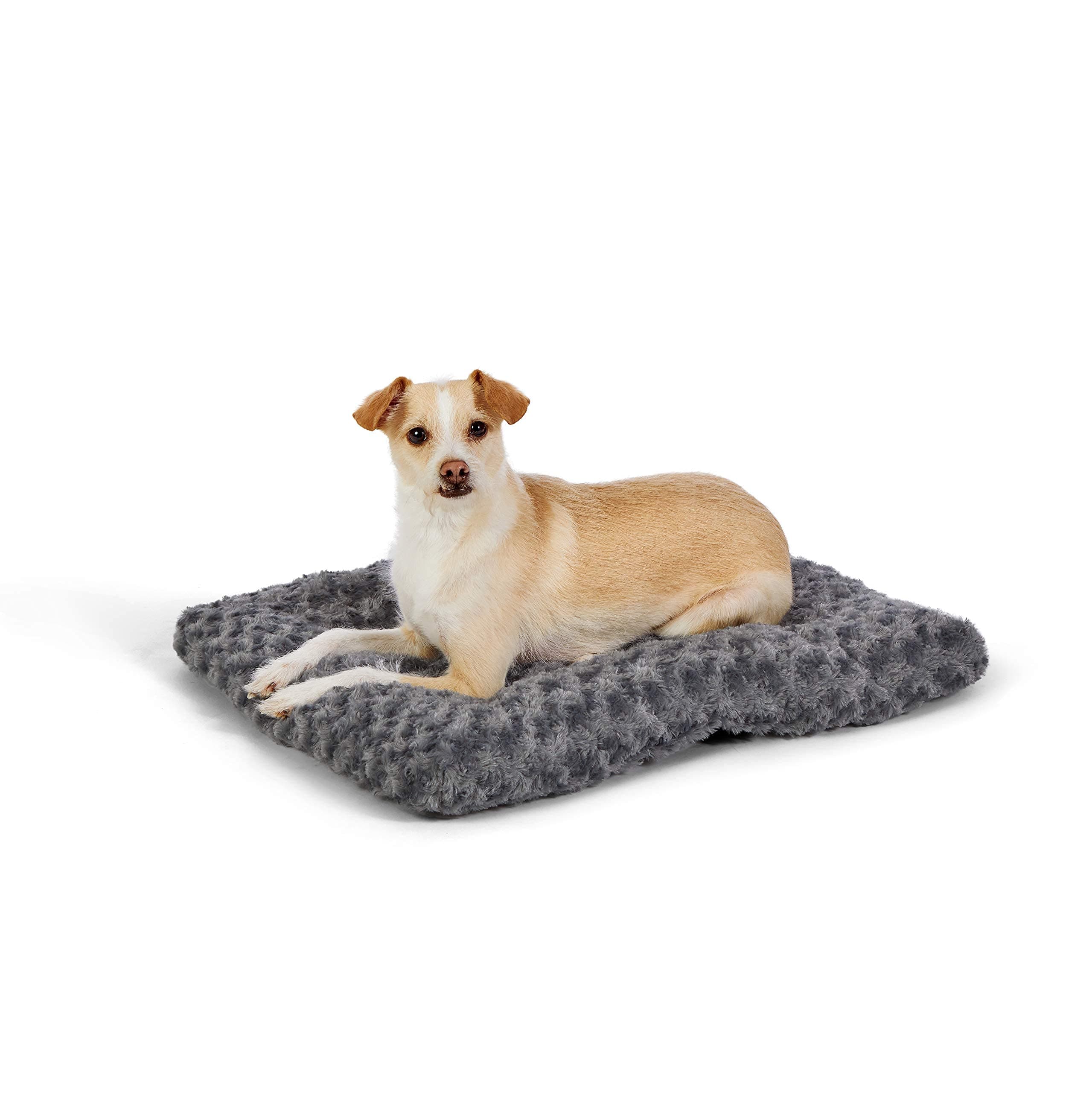 Amazon Basics Cat and Dog Bed, Machine Washable Pet Bed, Extra Small (59 x 46 x 6cm), Grey Swirl