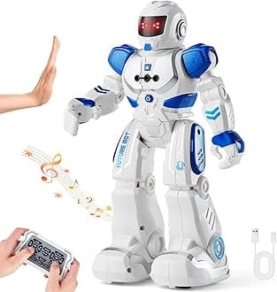 RC Robot Toys for Kids, Gesture Sensing Programmable Remote Control Smart Robot, Interactive Walking Singing Dancing Robot for Age 3+ Year Old Boys Girls Birthday Gift Present