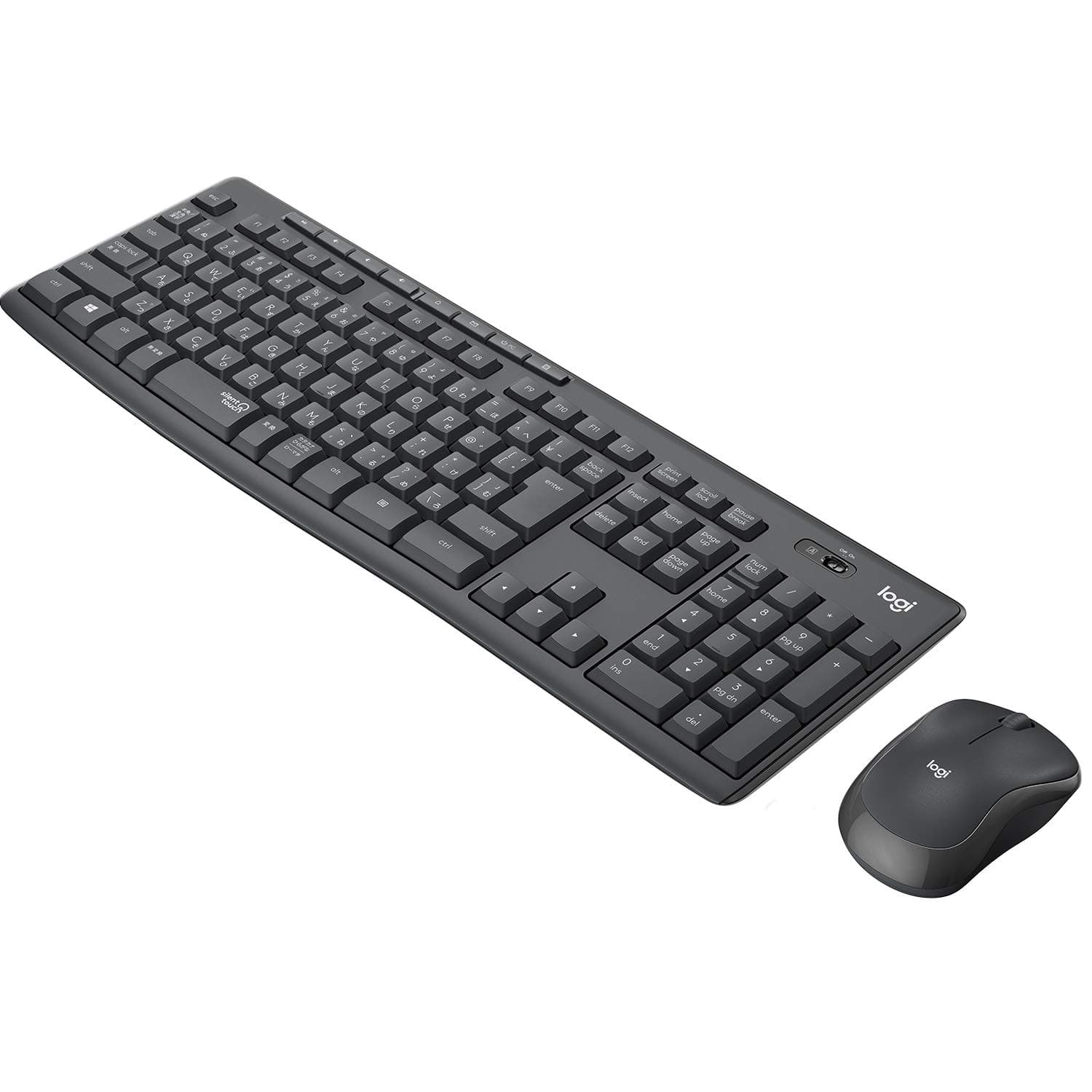 Logicool Wireless Mouse and Keyboard Set MK295GP, Quiet, Water Resistant, Wireless, USB Connection, Not Compatible with Unifying, MK295, Graphite, Genuine Japanese Product
