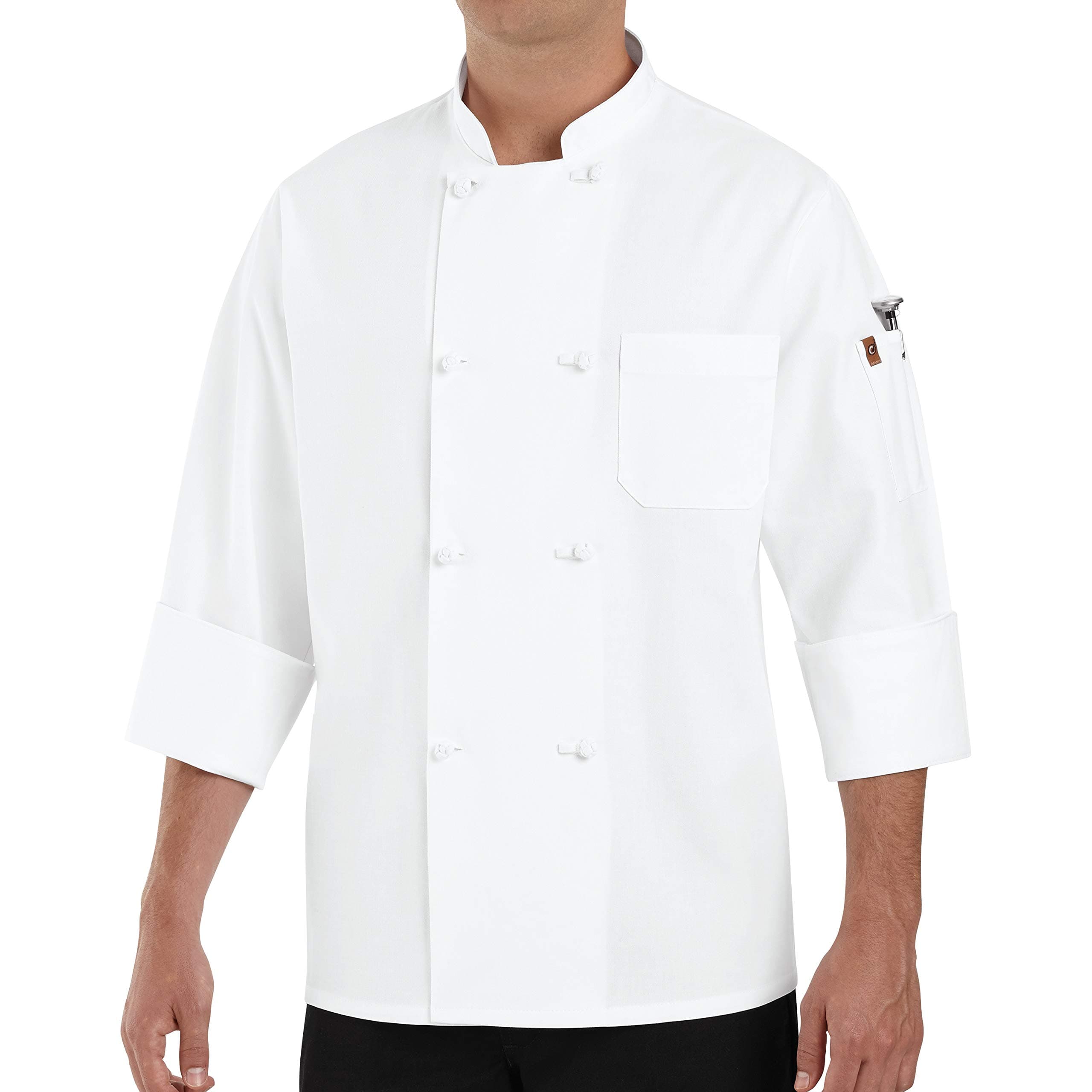 Chef Designs Men's Original Eight Knot Button Chef Coat