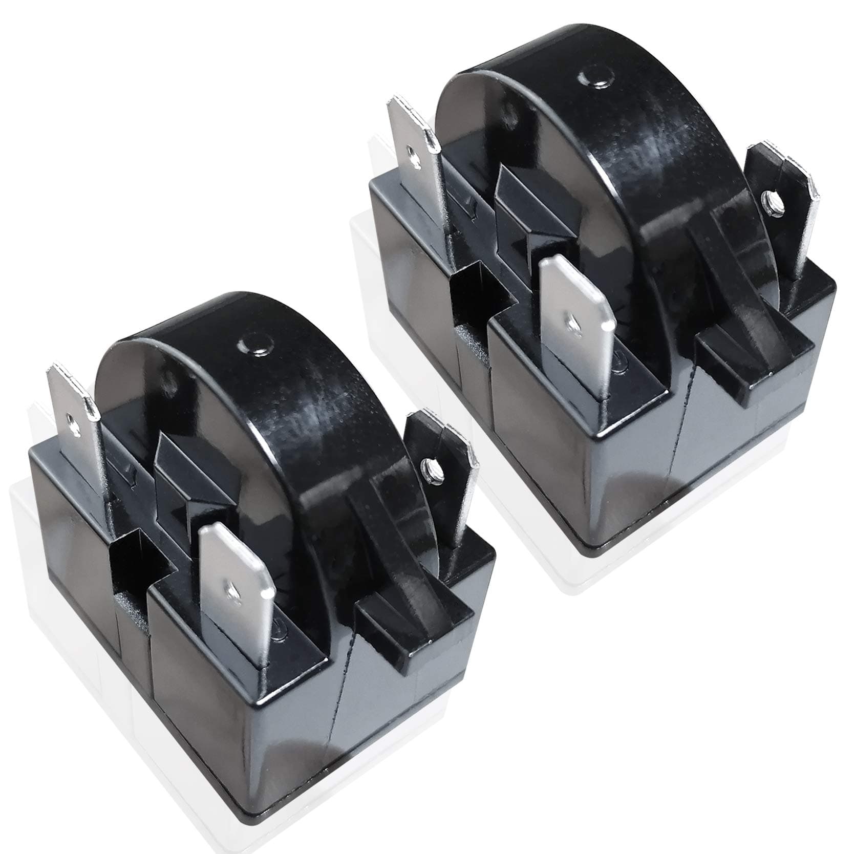 Replacement Part 3 Pin QP2-4.7/ QP2-4R7 4.7 Ohm Refrigerator PTC Start/Starter Relay - Compatible with Whirlpool, Frgidaire, Kenmore and Most Mini Fridges and Coolers (2 Pcs)