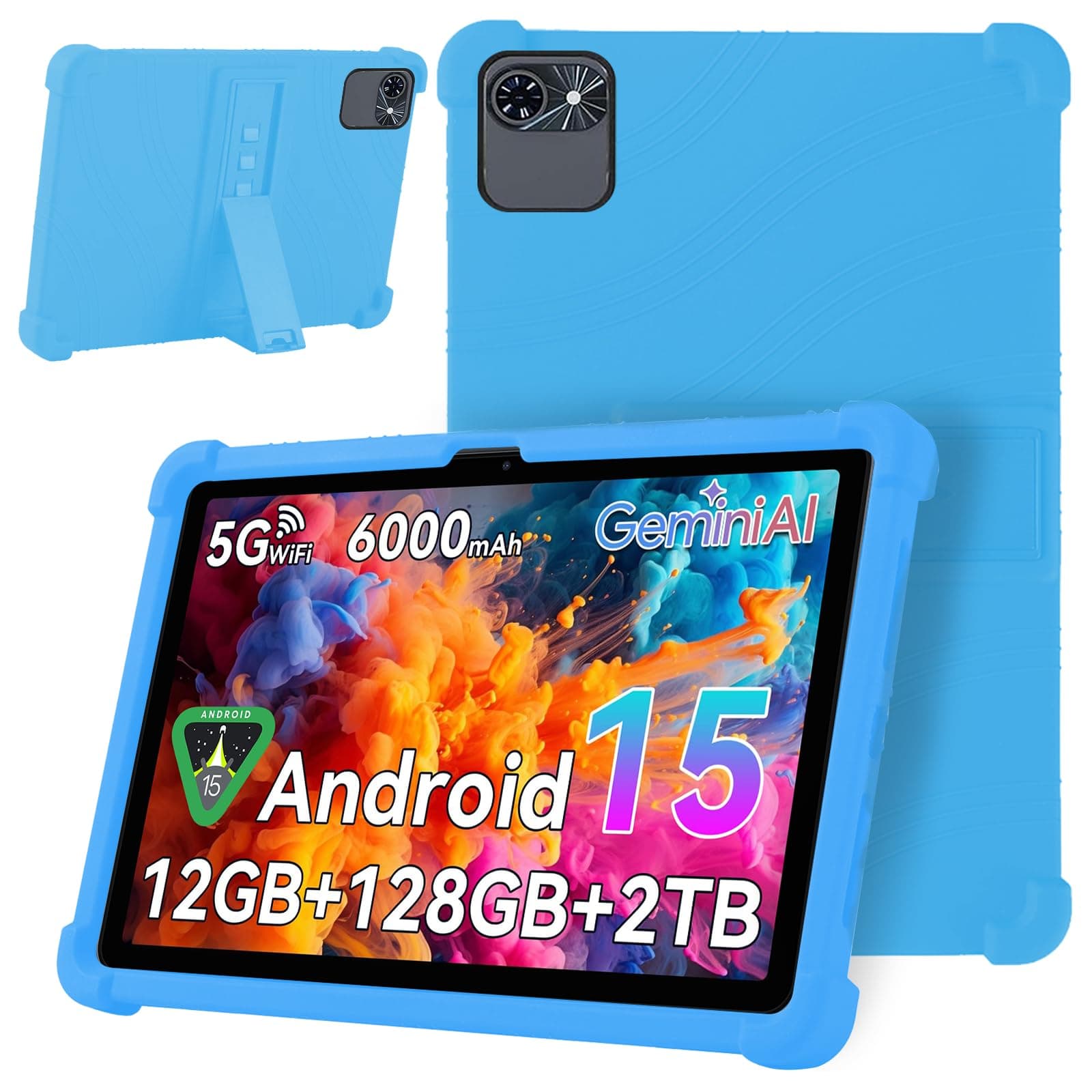 Case for TABWEE T80(4+128)/TABWEE T80 Android 15 Tablet 10 Inch with Adjustable Kickstand, Lightweight Shockproof Soft Silicone Reinforced Corners Anti-Drop Anti-Scratch Tablet Cover