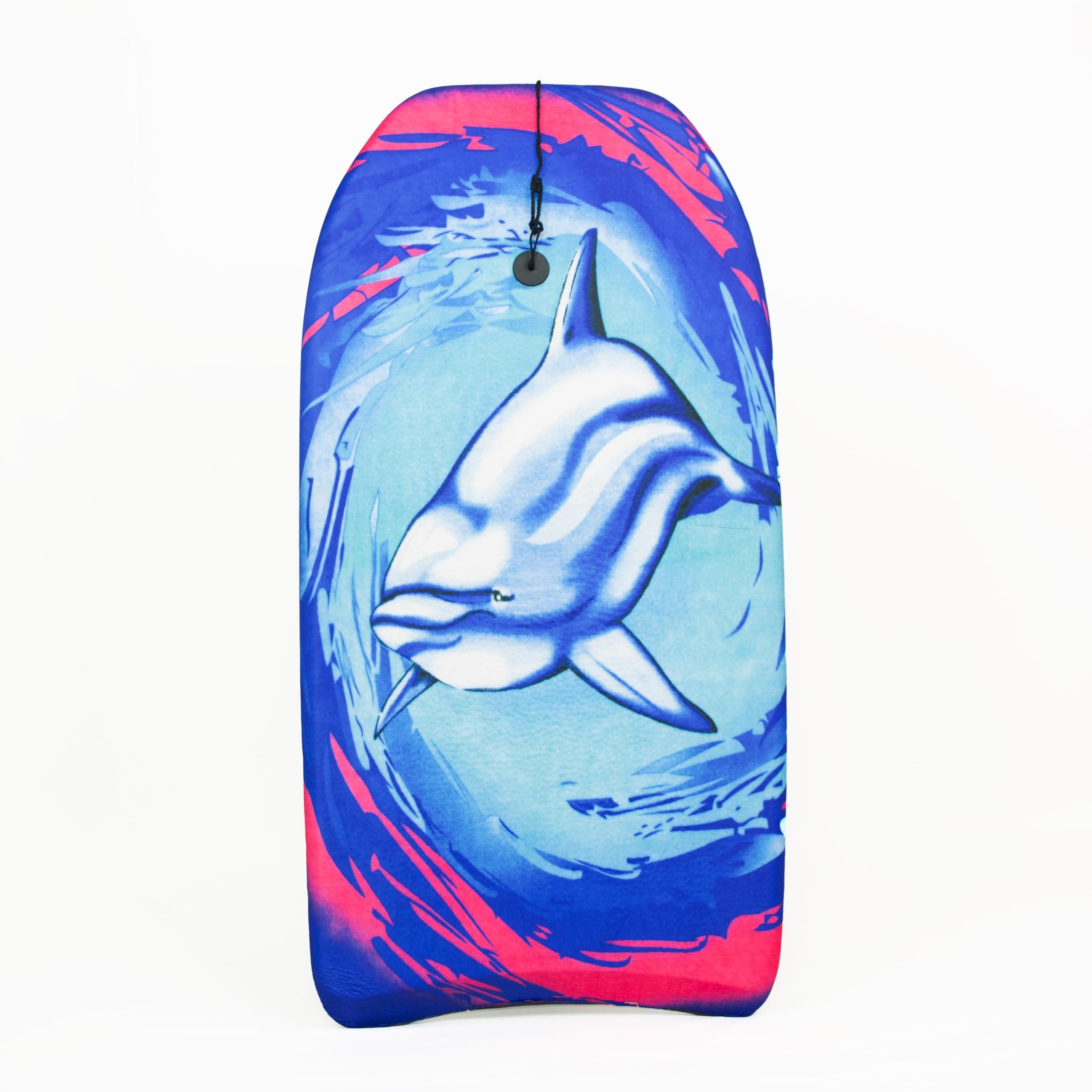Koopp Large 36” Foam Surfboard with Leash & Strap, Multicoloured | Large Kids & Adults Bodyboard | Lightweight & Durable Beach Board, Swimming & Surfing Accessory | Beginner Bodyboard, Adults & Teens