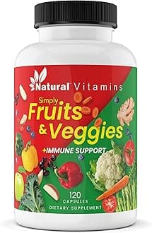 Fruits & Veggies Supplement Capsules - High-Potency Daily Wellness Blend - Packed with Essential Vitamins, Antioxidants, and Minerals - Supports Balanced Nutrition & Optimal Health (Red & Green)