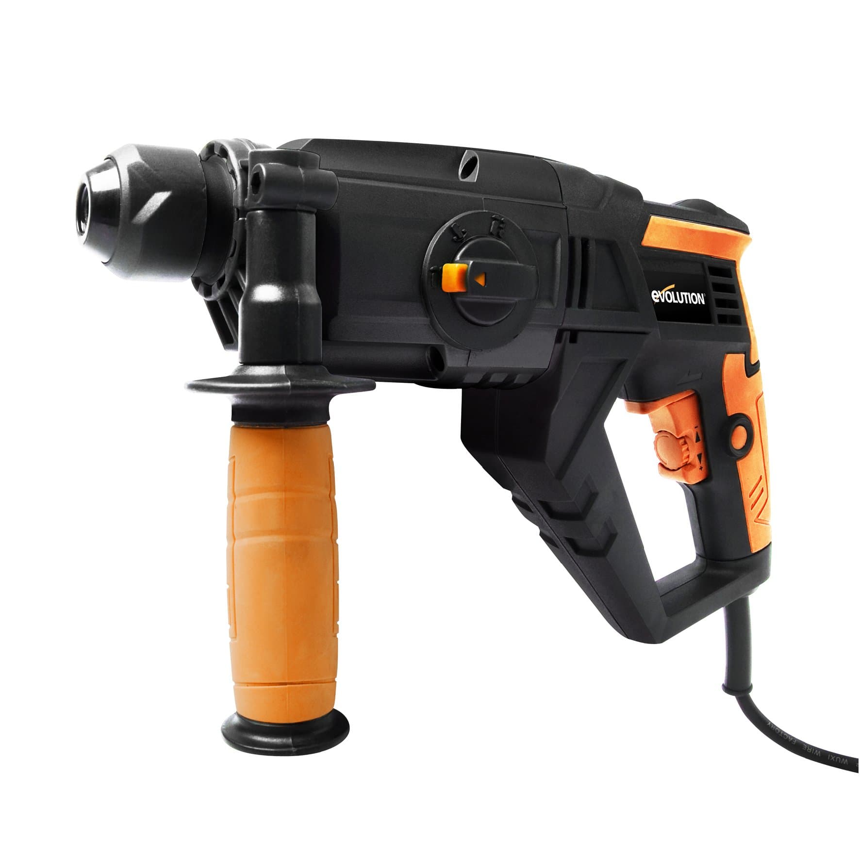 Evolution Power Tools SDS4-800 Hammer Drill 4 Functions - Drill, Chisel, Rotation, Hammer, 5 x Attachments Included (230 V)