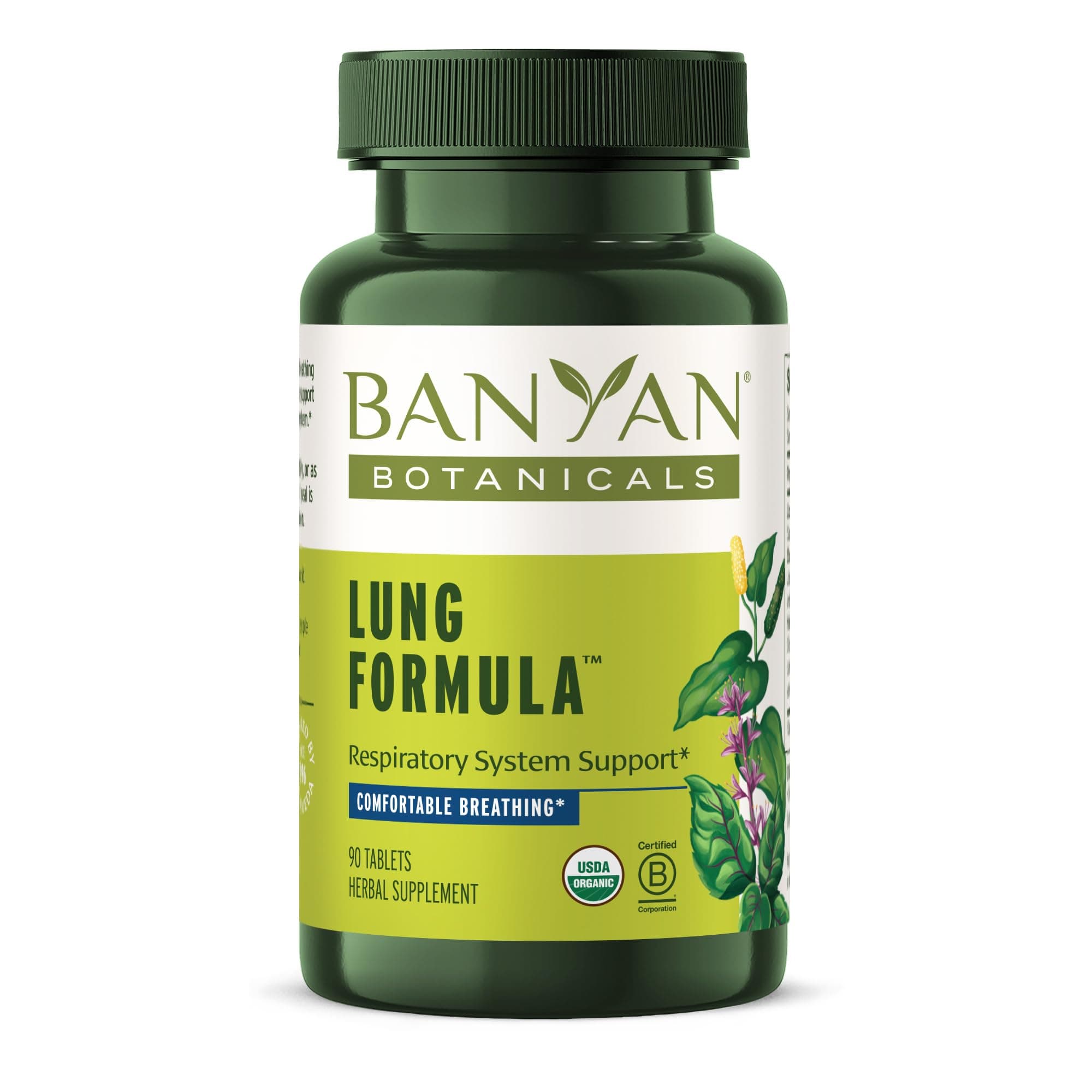Banyan Botanicals Lung Formula, 90 Tablets- Certified Organic