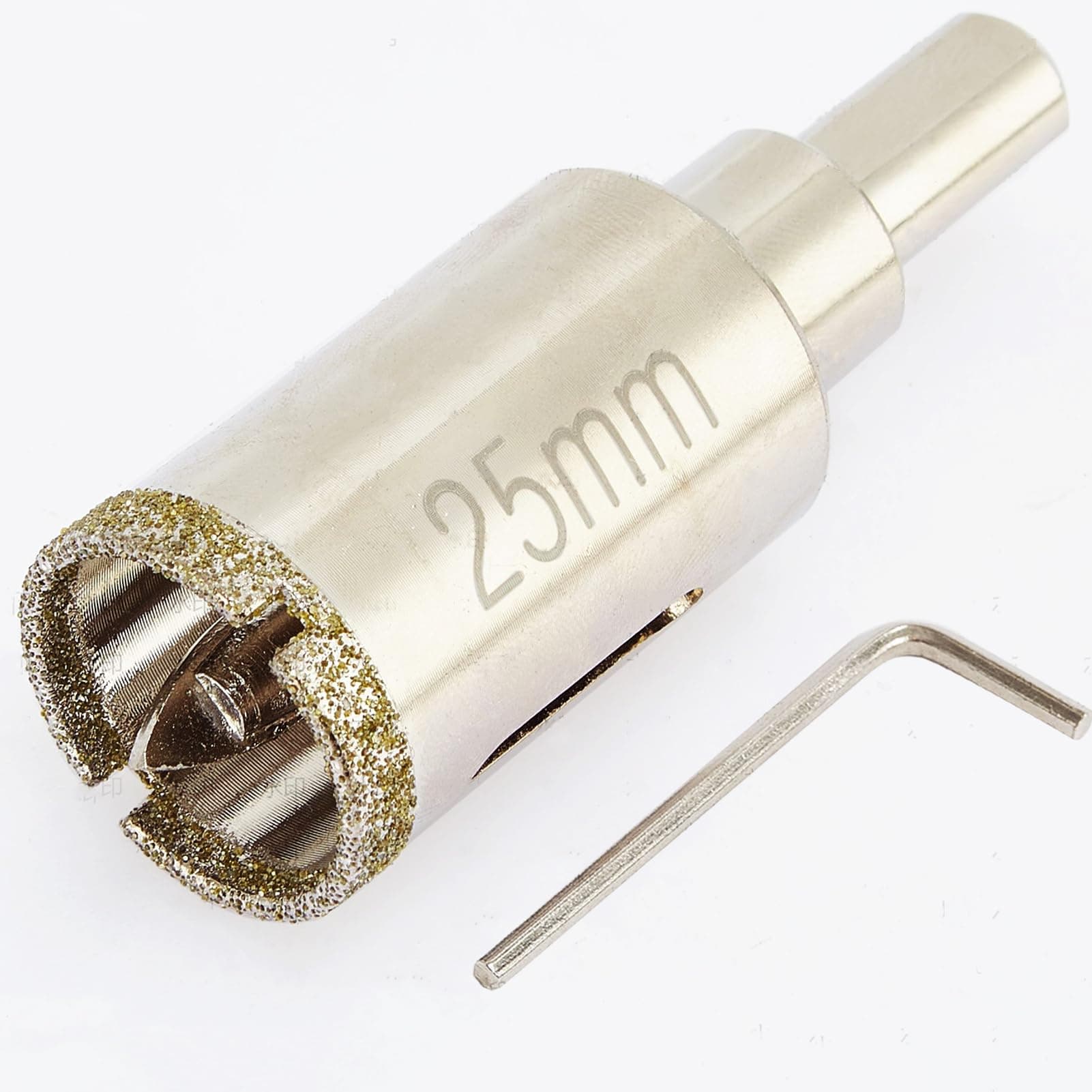 25mm Diamond Hole Saw with Pilot Bit, 1" Tile Hole Saw with Center Drill Bit for Marble, Granite, Ceramics, Porcelain Tiles, 35mm Depth