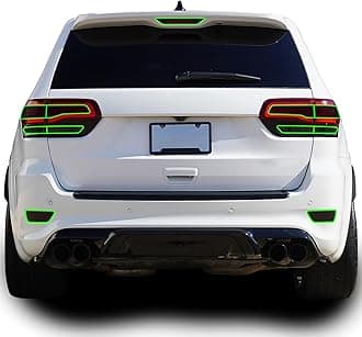 BOGAR TECH DESIGNS Tinted Taillight Hawk Eye Third Brake Rear Bumper Reflector Light Overlay Tint Compatible with Jeep Grand Cherokee 2014-2021, Dark