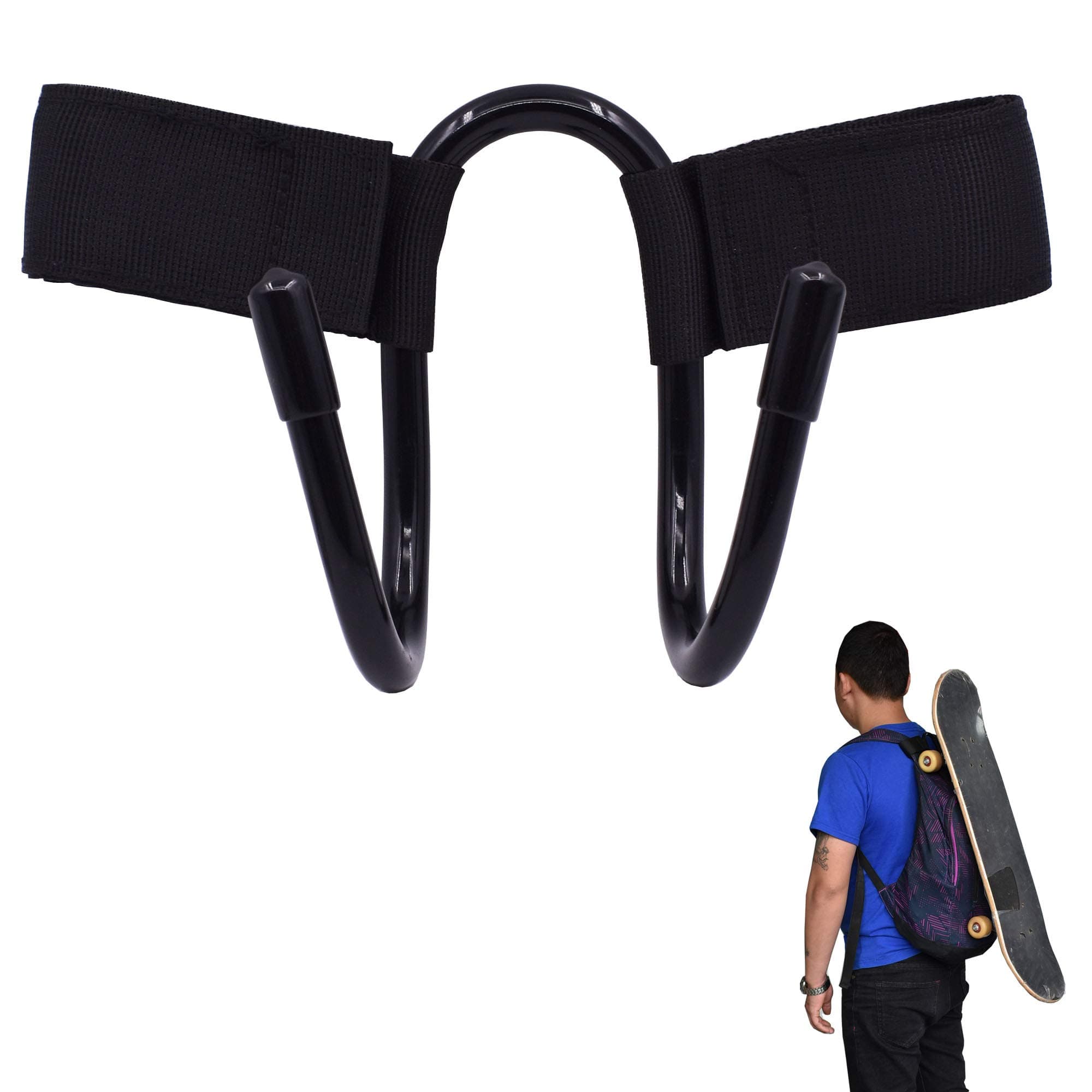 Backpack Attachment Carrier Hanger Rack Hook Holder for Carrying Mini Cruiser, Cruiser Board,Skateboard - Fit Most Backpacks - Easy to Use - No Backpack