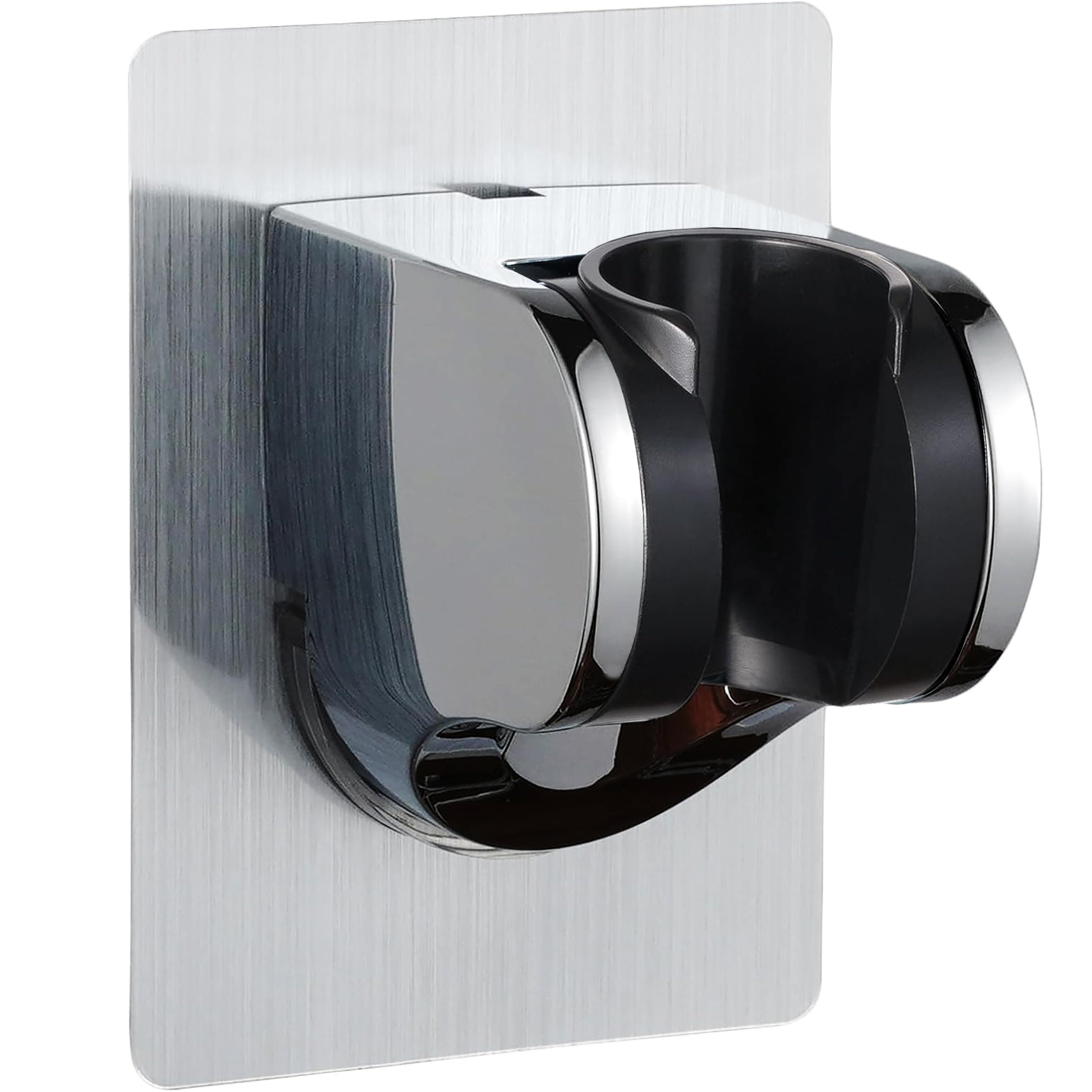 lofekea Strong ABS Adhesive and Waterproof Adjustable Handheld Shower Head Holder Wall Mount Bracket (Silver, 3.9 x 3 x 1.9 inches)