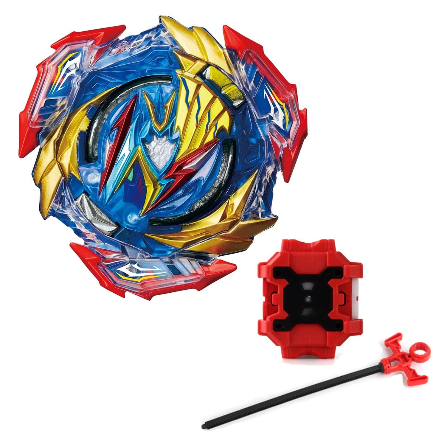 Ficho Battling Tops Spinning Top with Two-way Pull Ruler Launcher Left and Right Rotation Novelty Toy Set Suitable for Boys's B-193, One Size