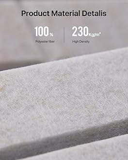 Soundsbay Soundproof Wall Panels, Acoustic Panels Self Adhesive, 18 Pack Sound Proof Foam Panels for Wall, Brick Acoustic Wall Panels for Wall, Office,Reccording Studio, Ceiling 12" X 12" X 0.4" Beige