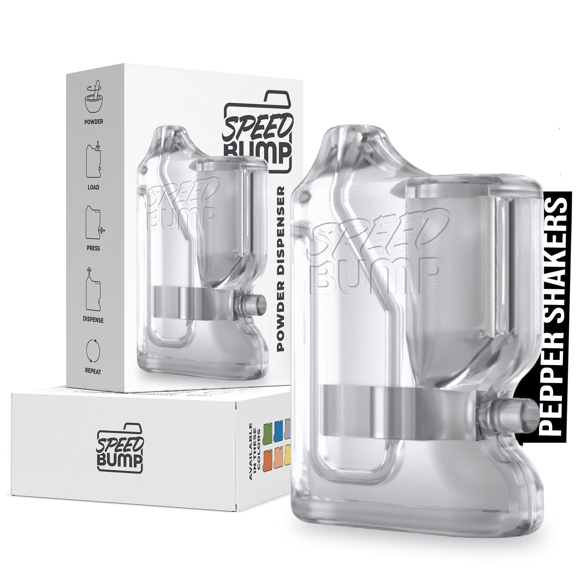 Portable Pepper Shaker (Clear) - Versatile Seasoning Set, Multi Functional Salt Dispenser Spice Shakers for Easy Use - Convenient & Discrete Plastic Salt and Pepper Dispenser for Fine Spices