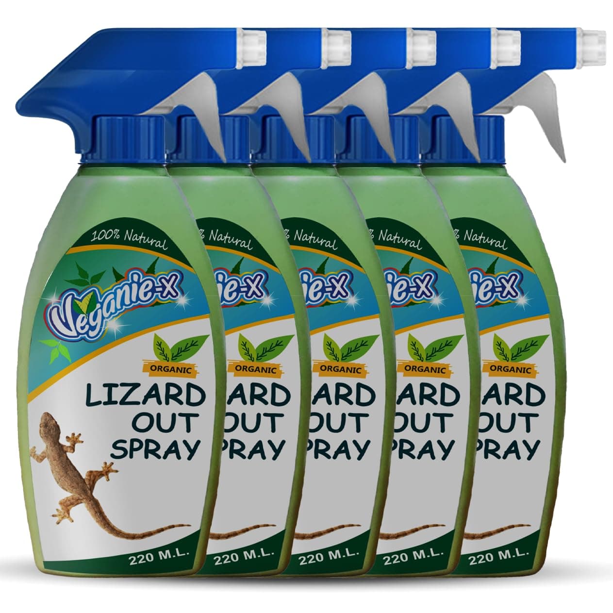 Lizard Out Lizard Repellent Spray 1100ml | 100% Natural, Safe and Effective Lizard Spray| Herbal Lizard Repellent (Pack of 5)