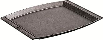 Seasoned Cast Iron Rectangular Griddle - 15 x 12.25 Inches. Jumbo Chef’s Serving Platter