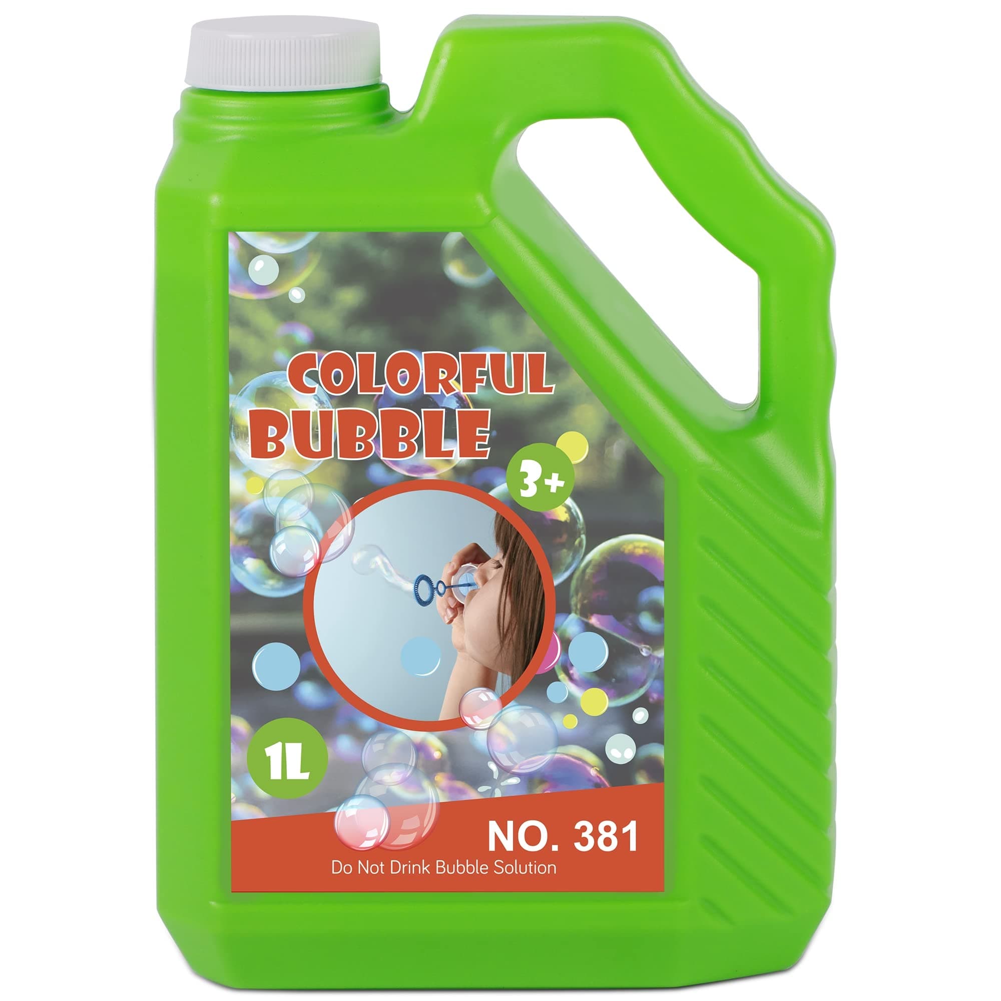 Lulu Home Concentrated Bubble Solution, 1 L/ 33.8 OZ Refill for Bubble Machines, Giant Wands, and Blowers - Up to 2.5 Gallons for Kids' Birthday Parties