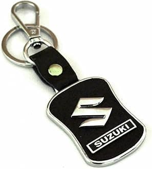 Eshop24X7 Wv01Rca08061 Leather Imported Key Chain Key Ring with Chrome Car Logo, Multi-Coloured
