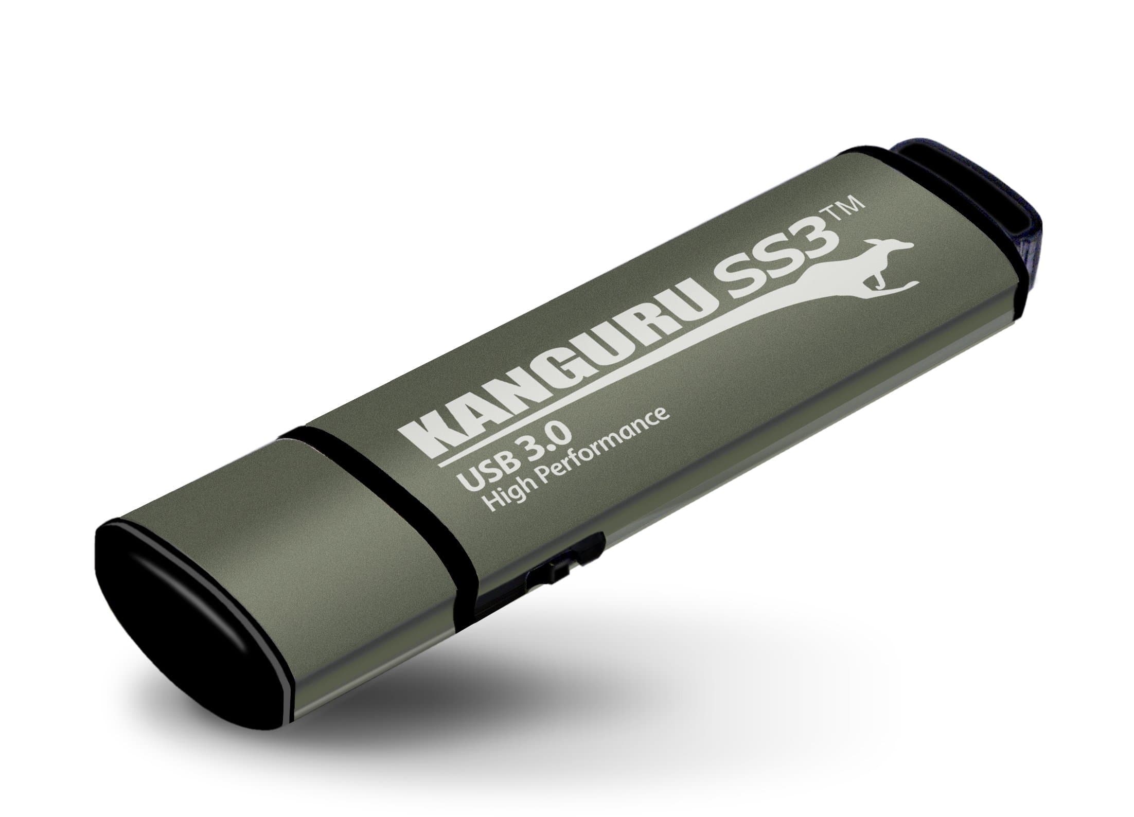 Kanguru SS3 USB 3.0 Flash Drive with Physical Write Protection Switch (KF3WP-64G)