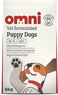 OMNI Hypoallergenic Dog Food for Puppies 6Kg - Protein-Rich Dry Puppy Kibble, Made in the UK with Natural Ingredients, Backed by Vets, Supported By Science, Dragons’ Den Winners