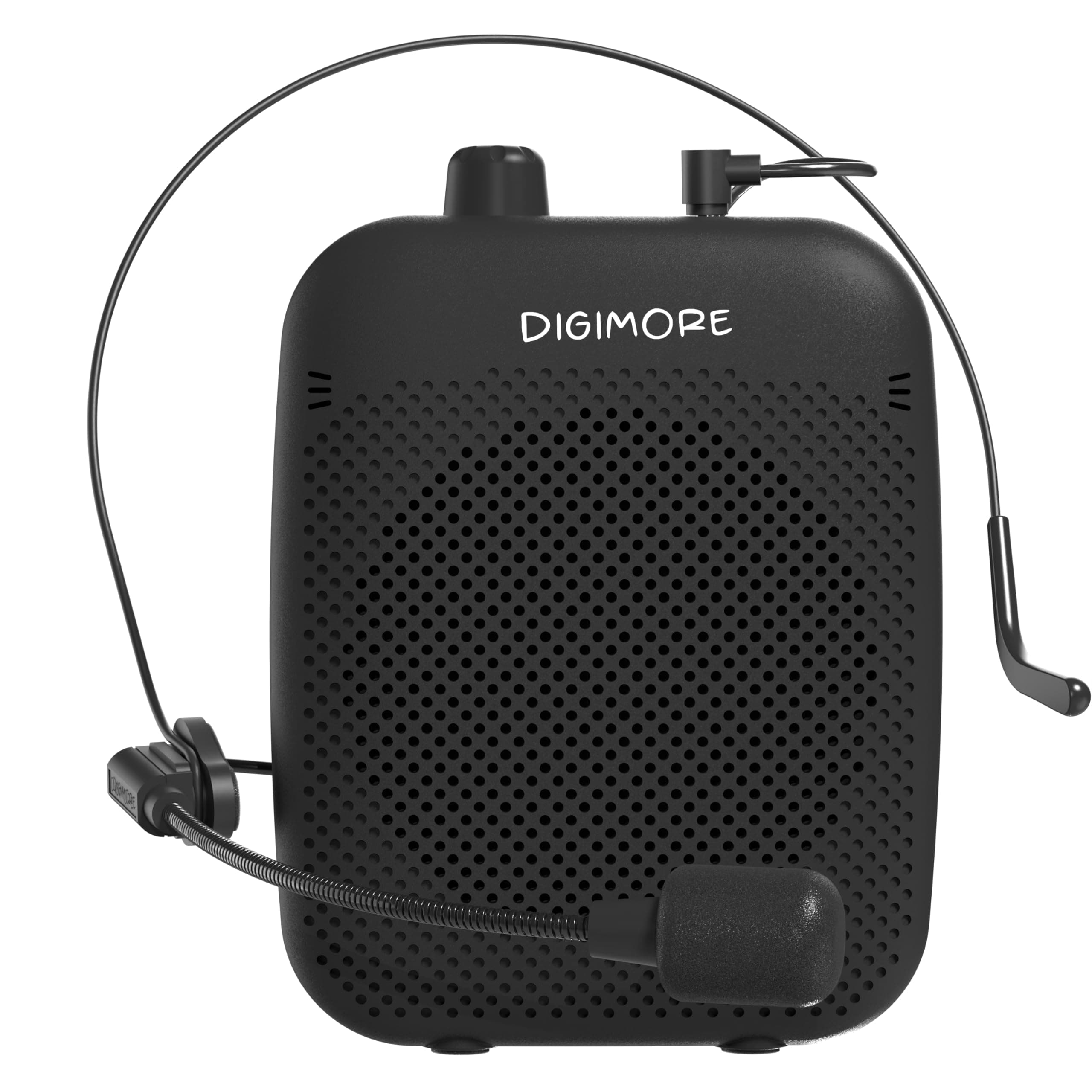 - DIGIMORE Voice Amplifier for Teachers with Wired Headset Mic| 12Hrs Battery| with Bluetooth v5.3 and a 10W Speaker for Tour Guides, Yoga and Classroom Teaching Aid for Schools & Colleges (D-1200)