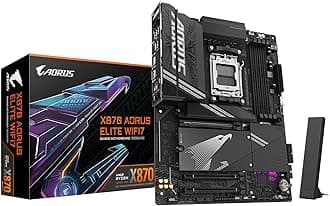 X870 AORUS Elite WIFI7 AMD AM5 LGA 1718 Motherboard, ATX, DDR5, 4X M.2, PCIe 5.0, USB4, WIFI7, 2.5GbE LAN, EZ-Latch, 5-Year Warranty